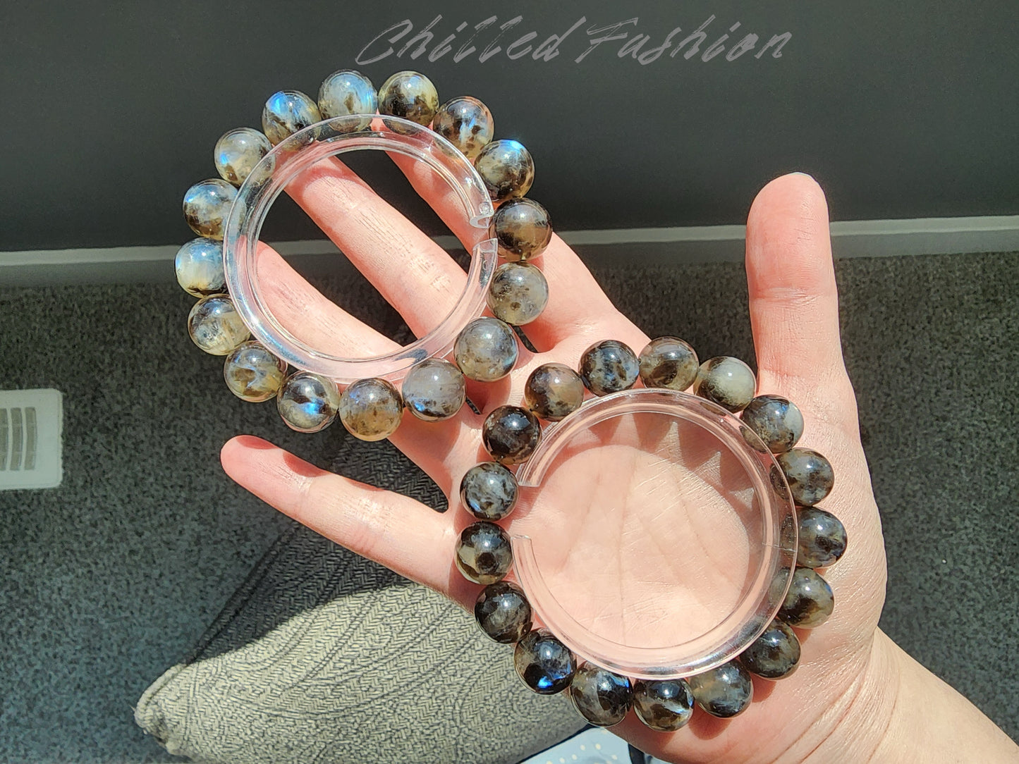 [Bracelet] Blue Flash Moonstone Bracelet