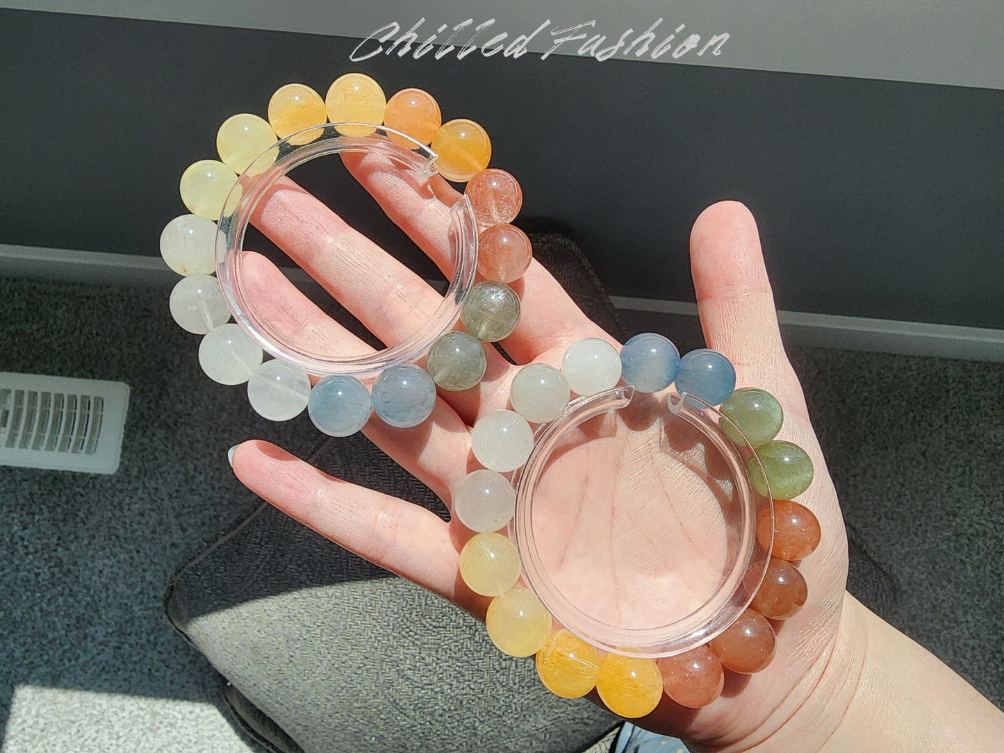 [Bracelet] Rainbow Rabbit Hair Quartz Bracelet