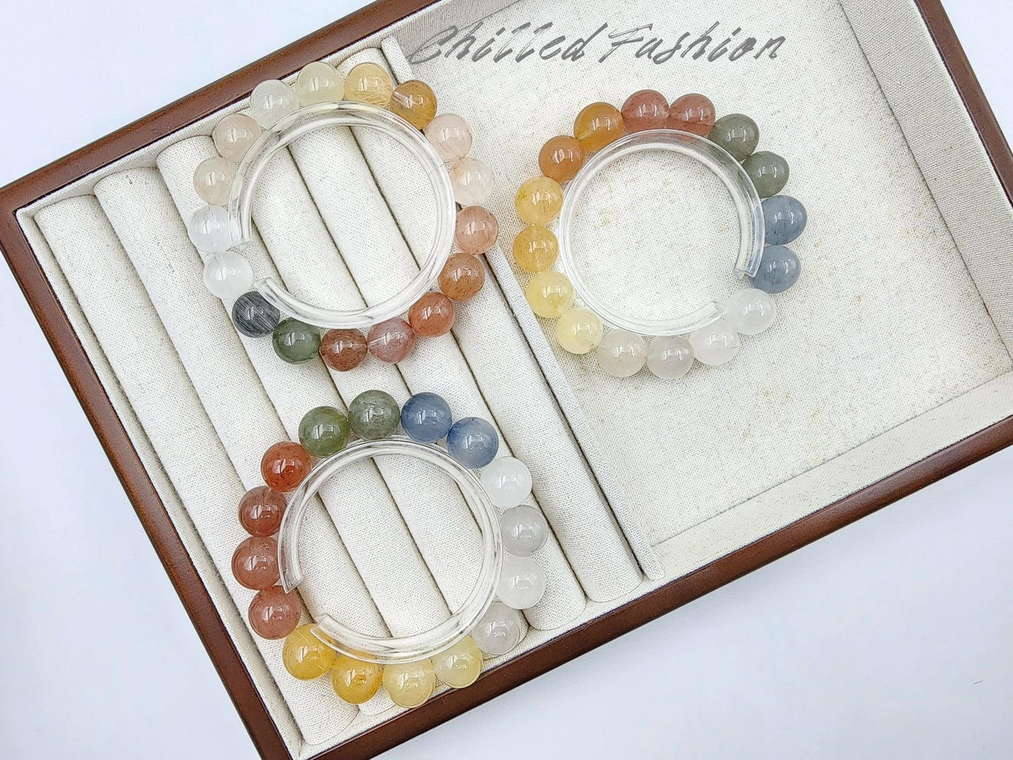 [Bracelet] Rainbow Rabbit Hair Quartz Bracelet