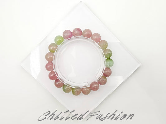 [Bracelet] 10mm Natural Watermelon Tourmaline Bracelet