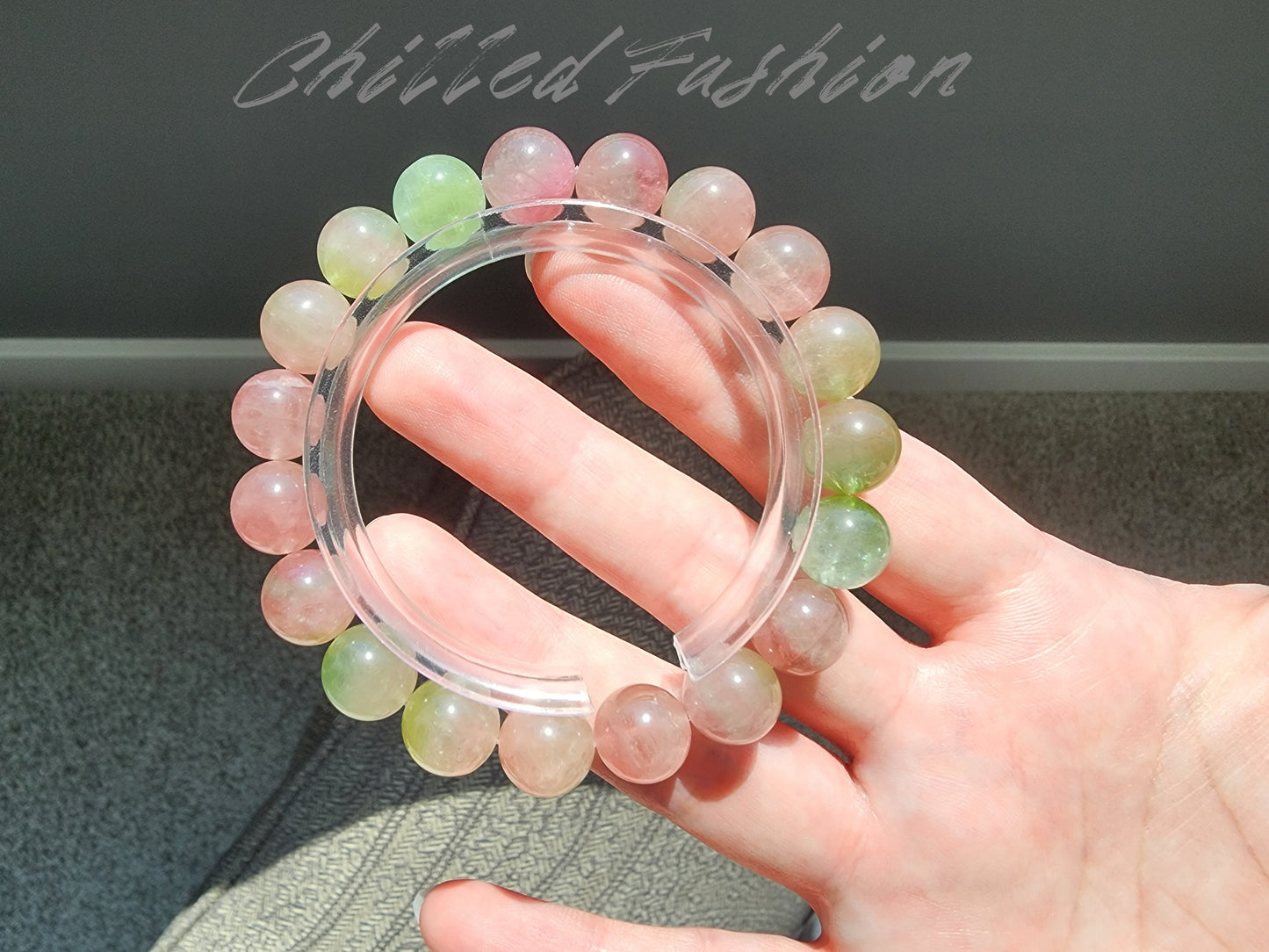 [Bracelet] 10mm Natural Watermelon Tourmaline Bracelet