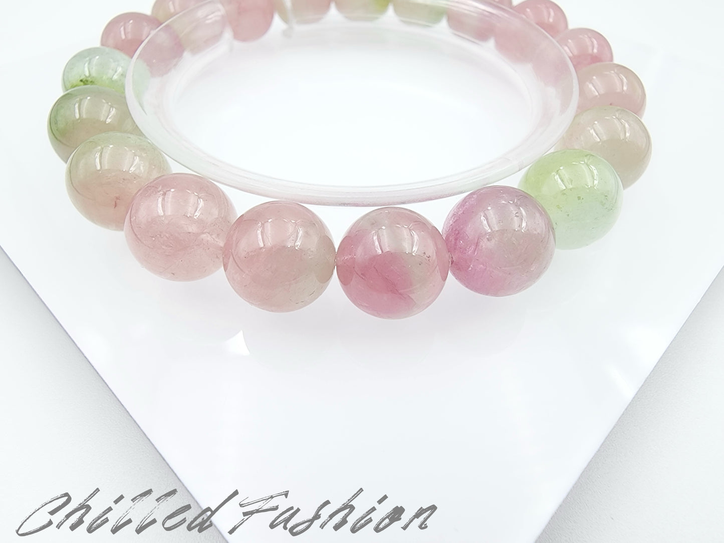 [Bracelet] 10mm Natural Watermelon Tourmaline Bracelet