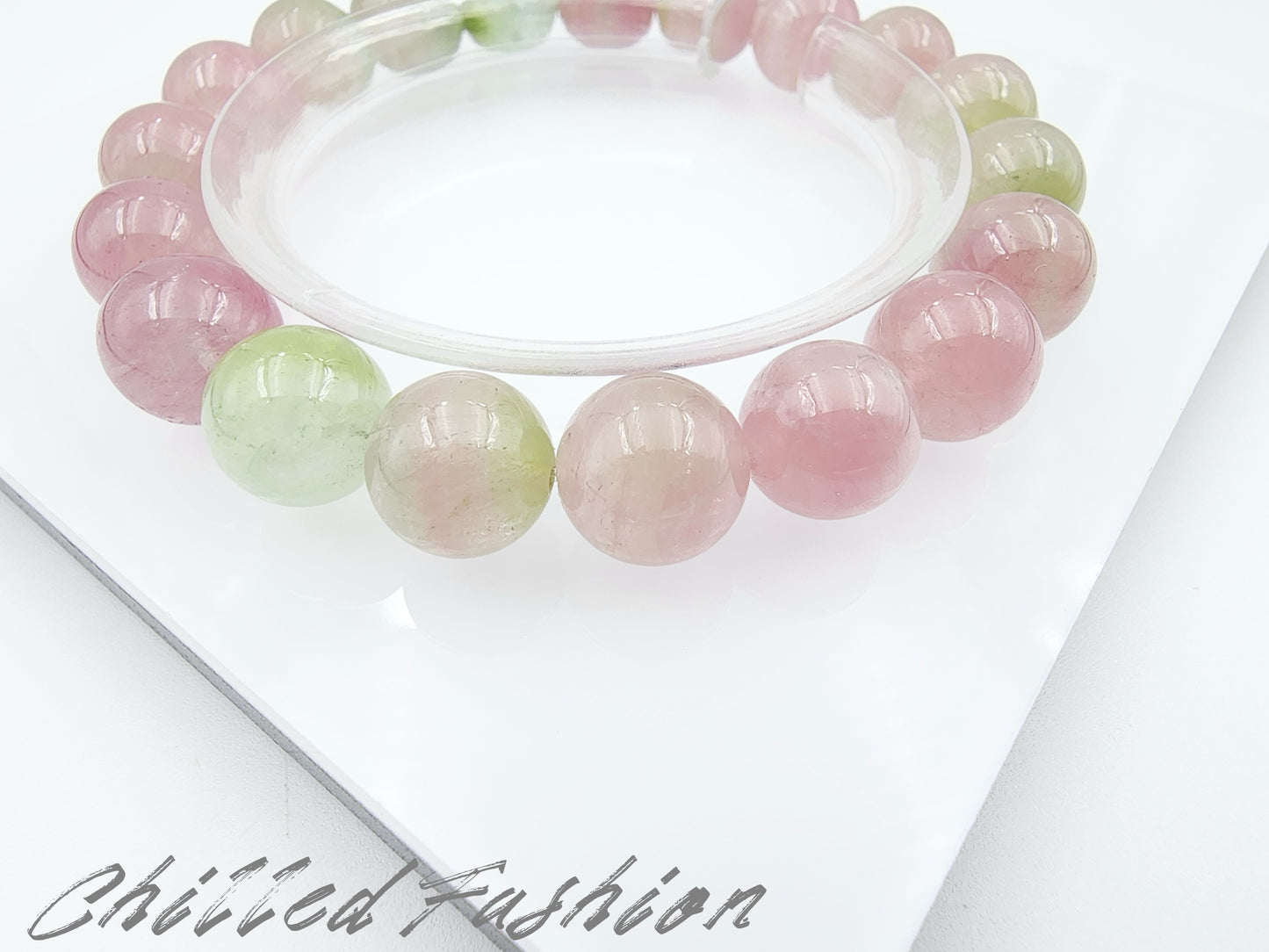 [Bracelet] 10mm Natural Watermelon Tourmaline Bracelet