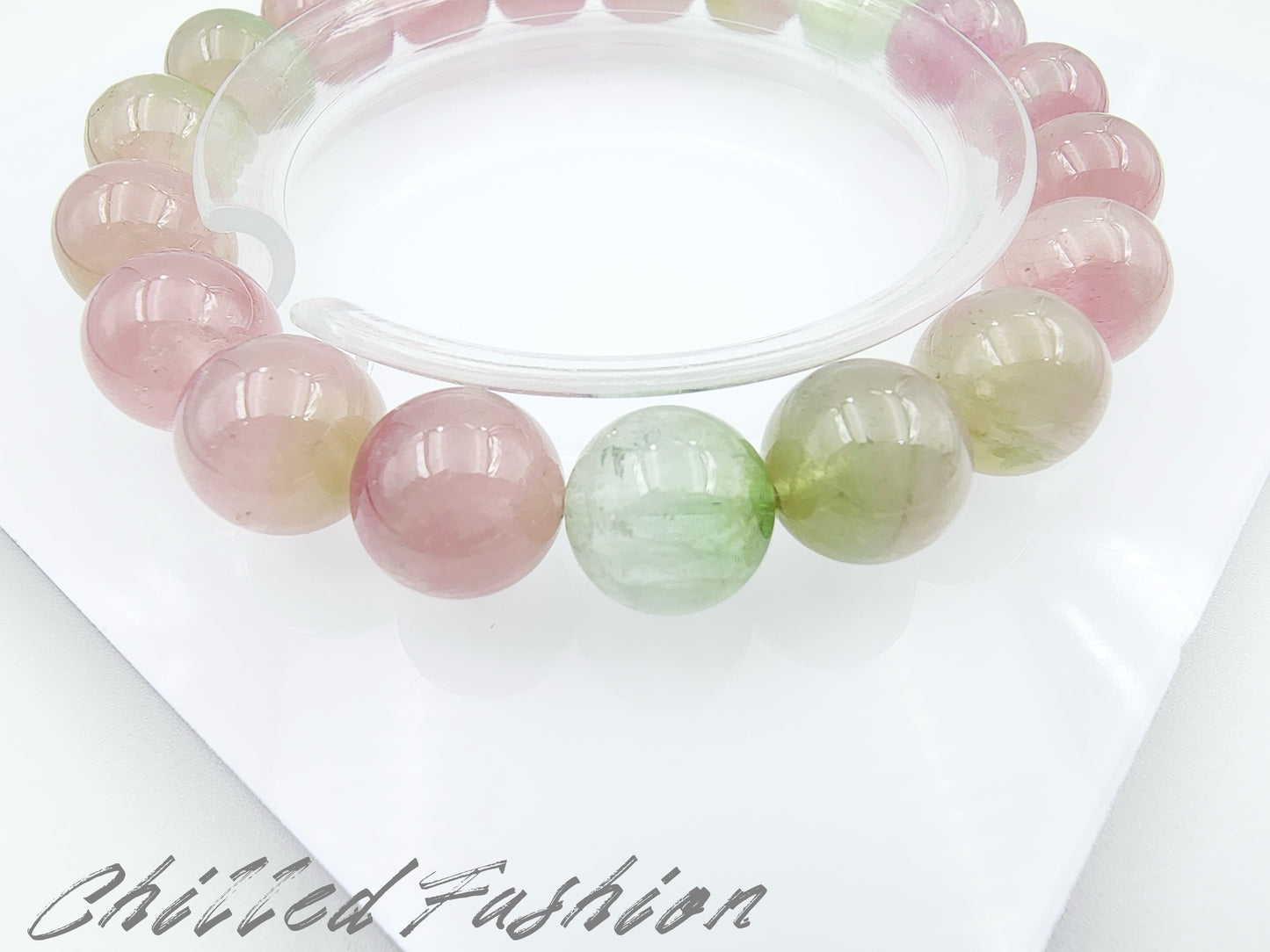 [Bracelet] 10mm Natural Watermelon Tourmaline Bracelet