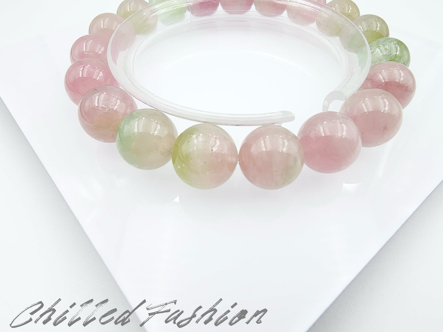 [Bracelet] 10mm Natural Watermelon Tourmaline Bracelet