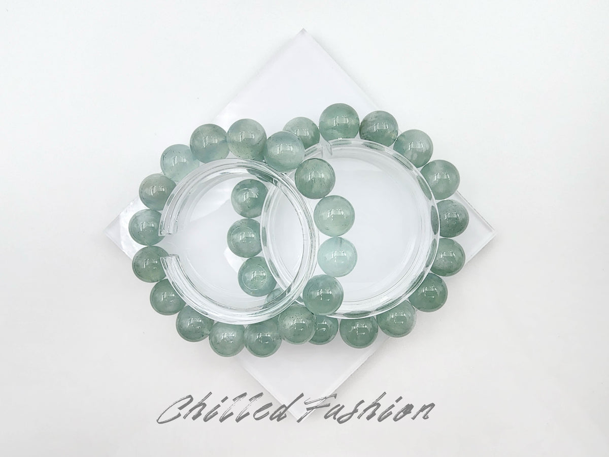[Bracelet] Natural Green Aquamarine Bracelet