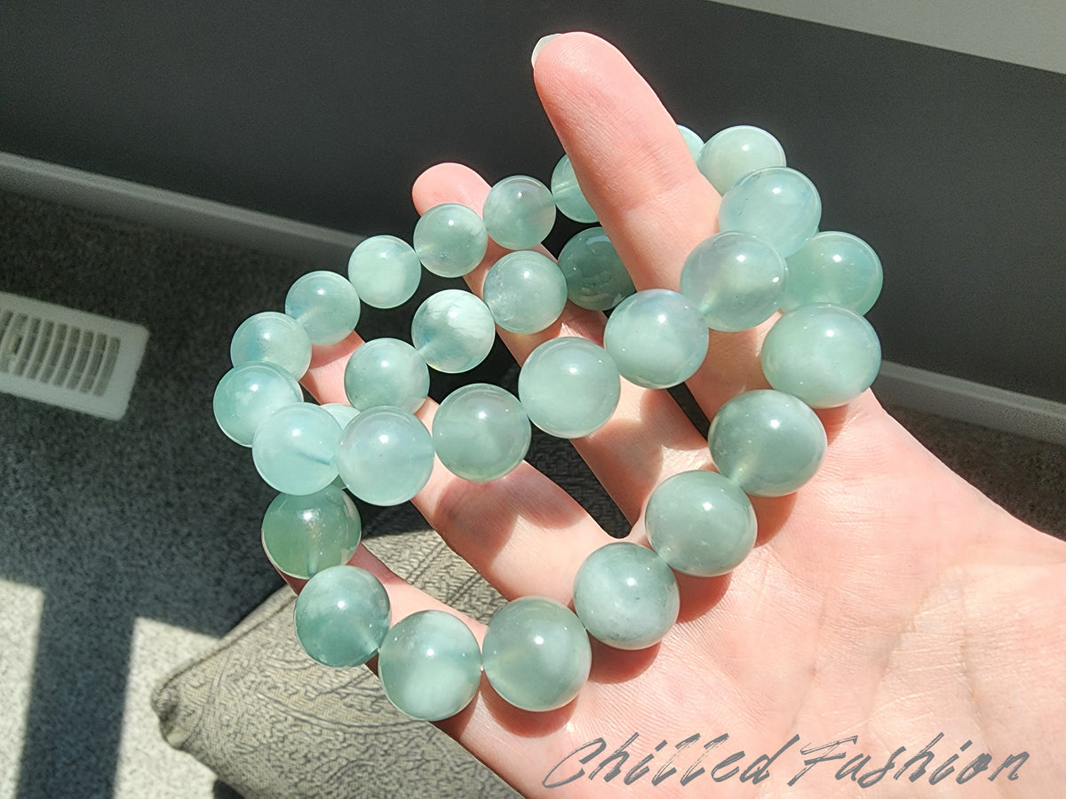 [Bracelet] Natural Green Aquamarine Bracelet