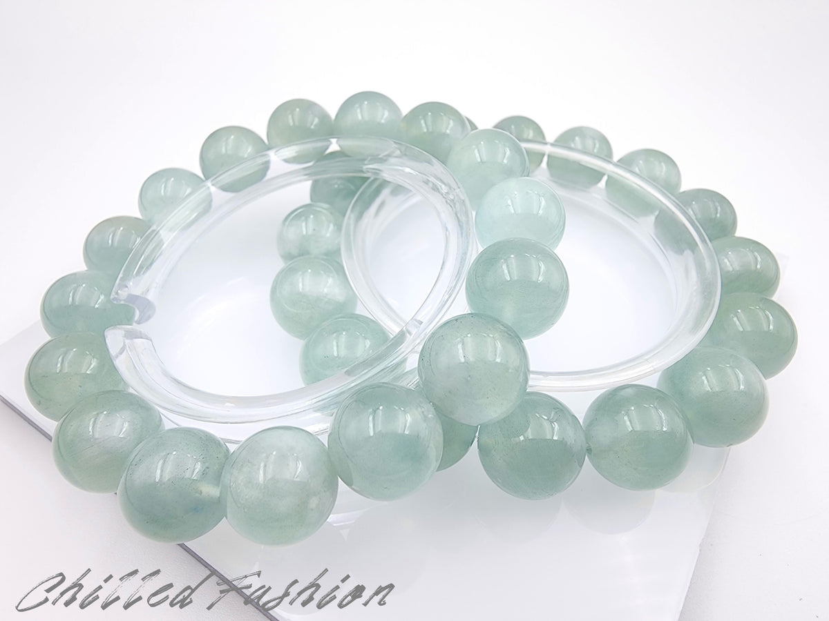 [Bracelet] Natural Green Aquamarine Bracelet