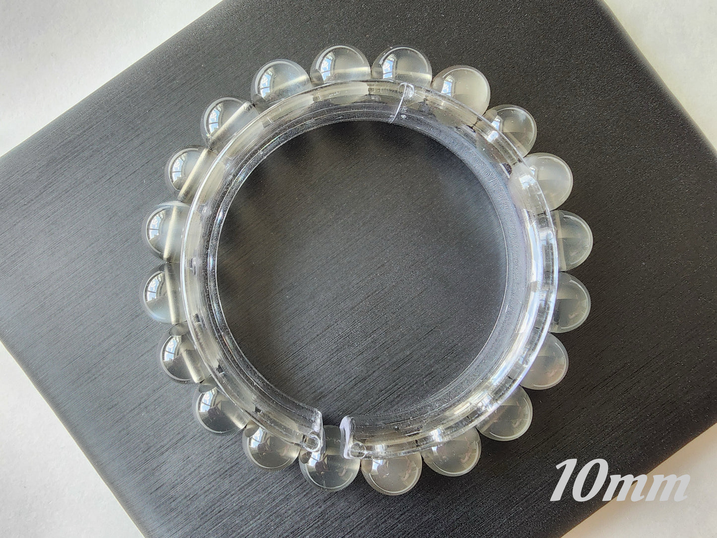 [Bracelet] Natural Black Silver Moonstone Bracelet