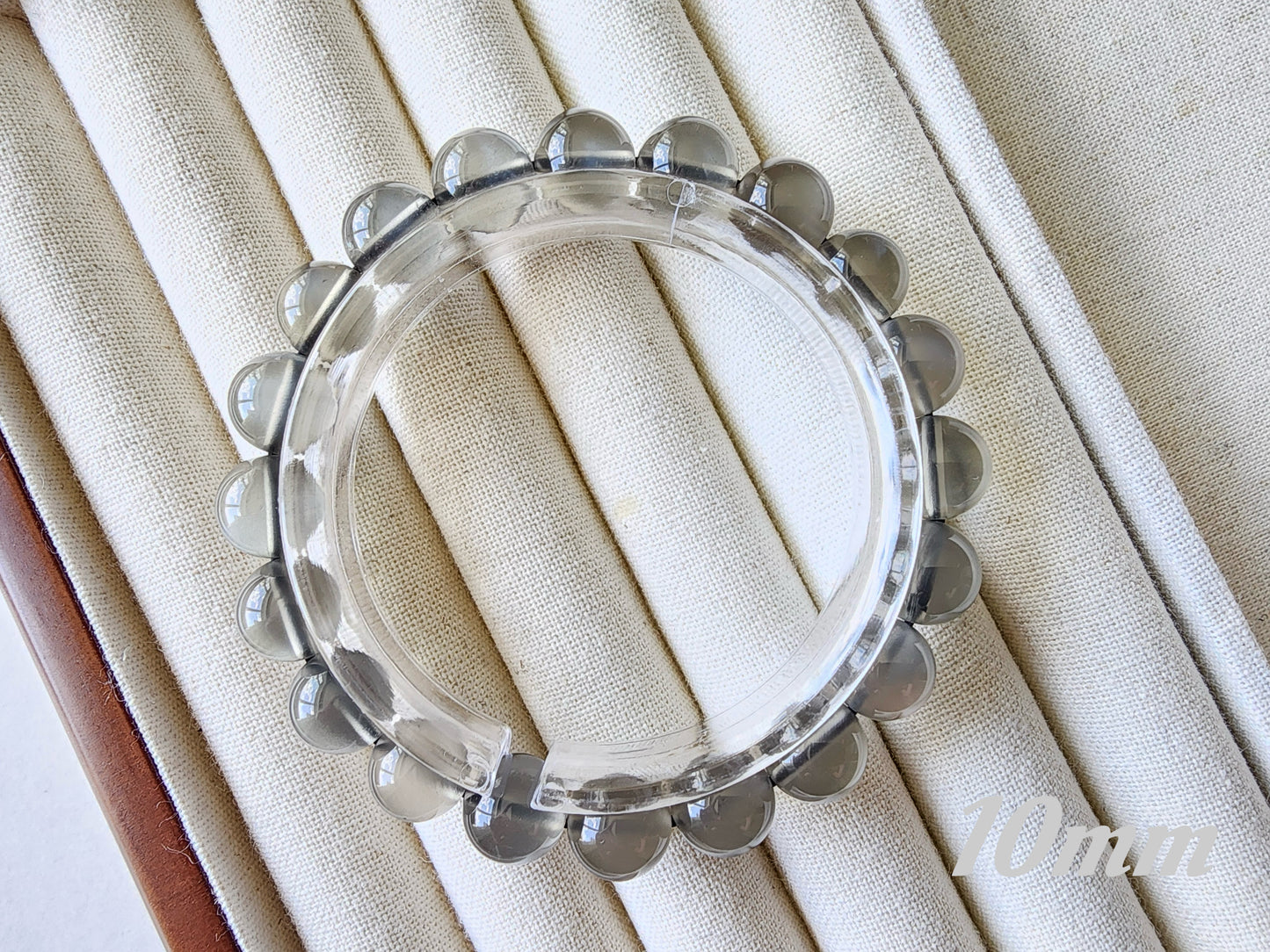 [Bracelet] Natural Black Silver Moonstone Bracelet