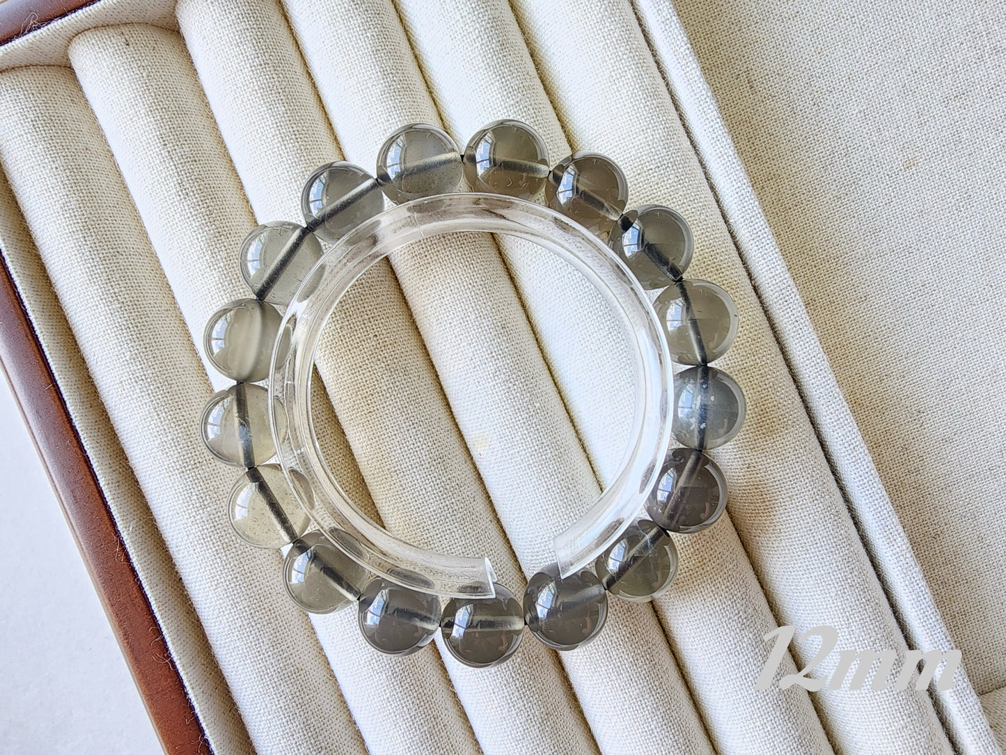 [Bracelet] Natural Black Silver Moonstone Bracelet