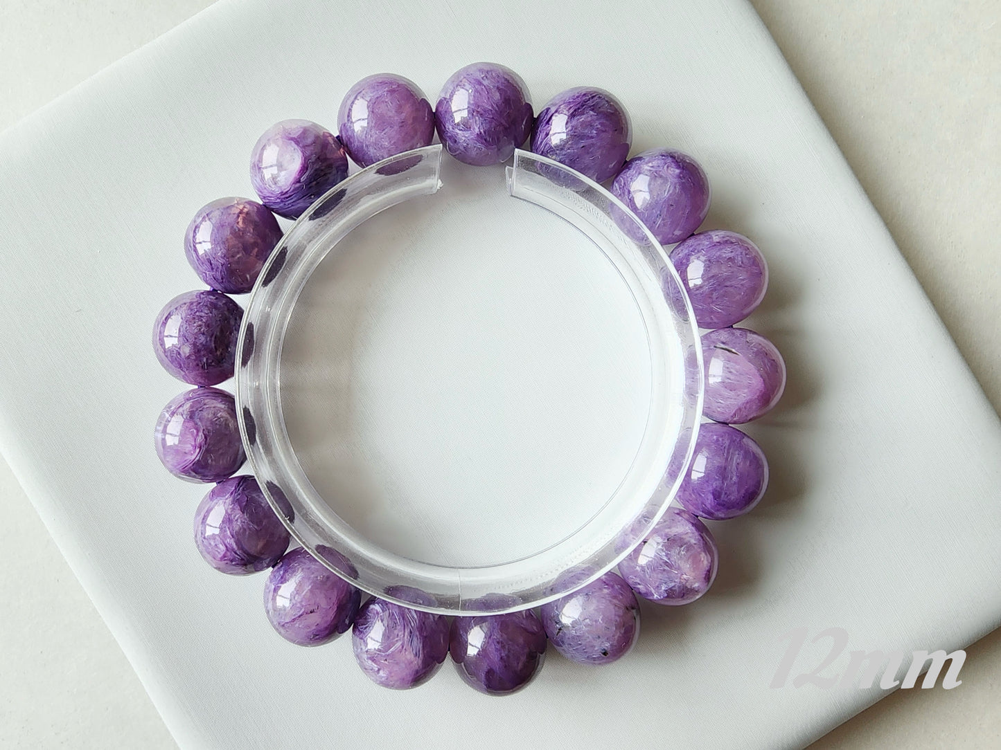 [Bracelet] Radiant Purple: Charoite 紫龙晶 Round Beads Bracelet - Embrace Transformation and Inner Strength