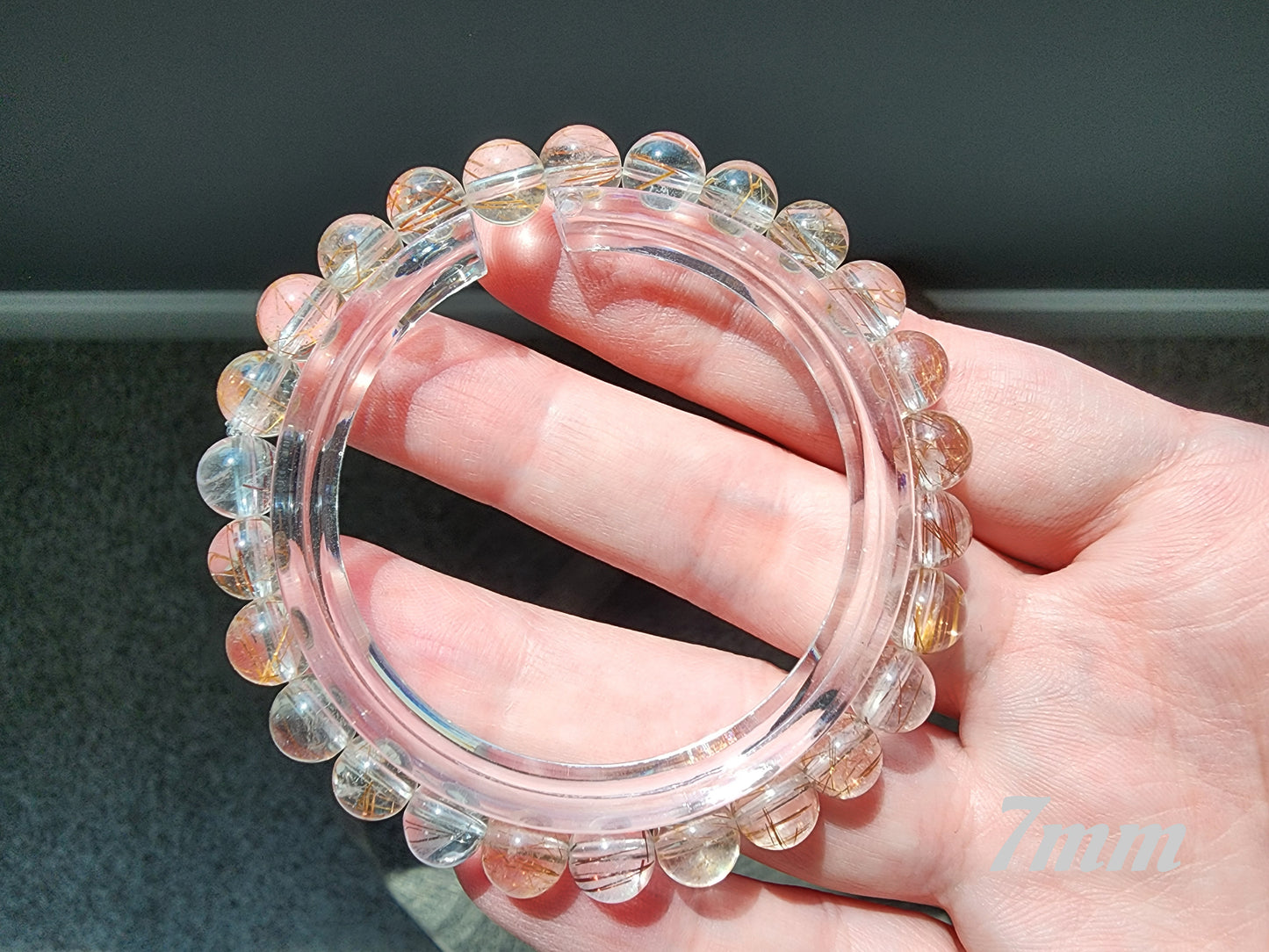 [Bracelet] Natural Rutilated Quartz Bracelet