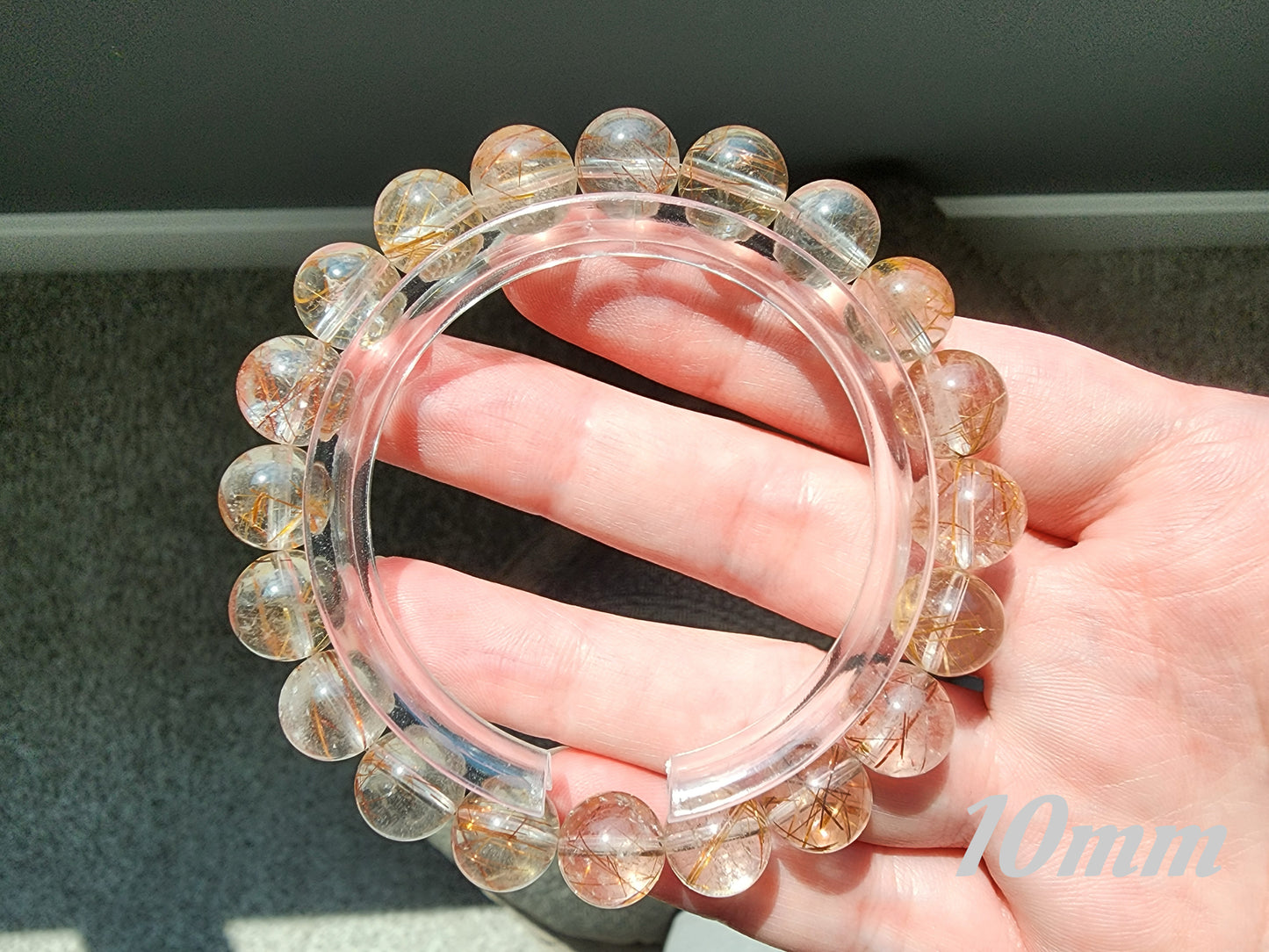 [Bracelet] Natural Rutilated Quartz Bracelet