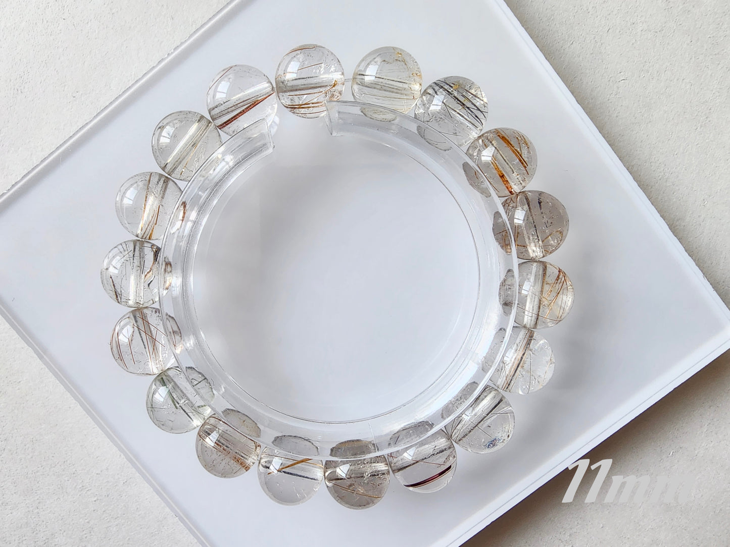 [Bracelet] Natural Rutilated Quartz Bracelet