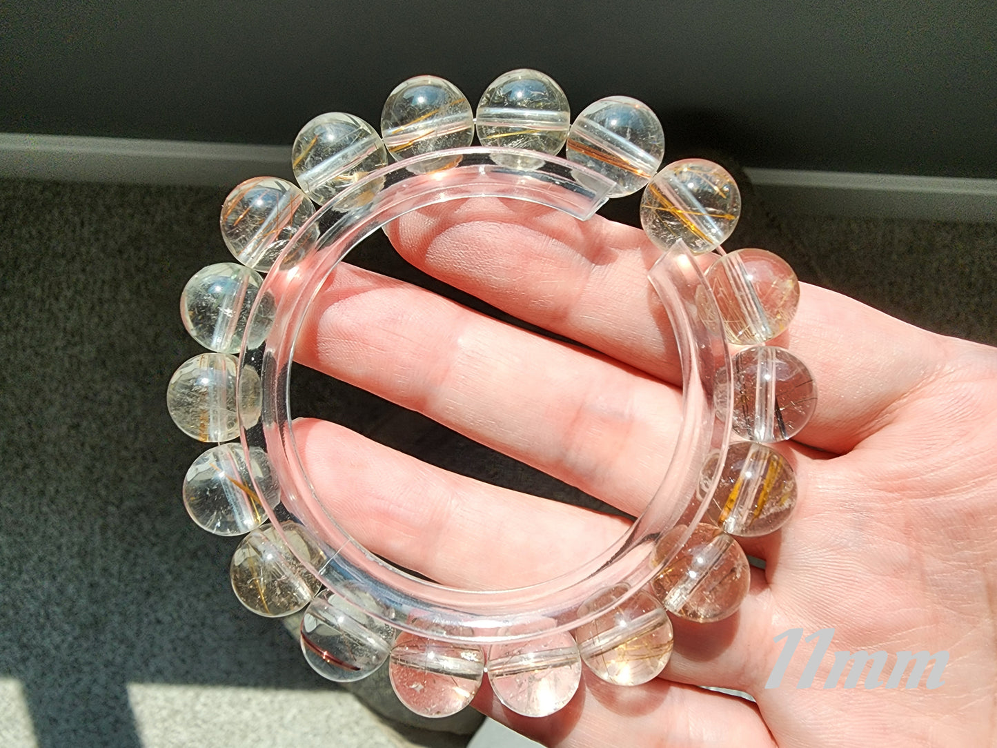 [Bracelet] Natural Rutilated Quartz Bracelet