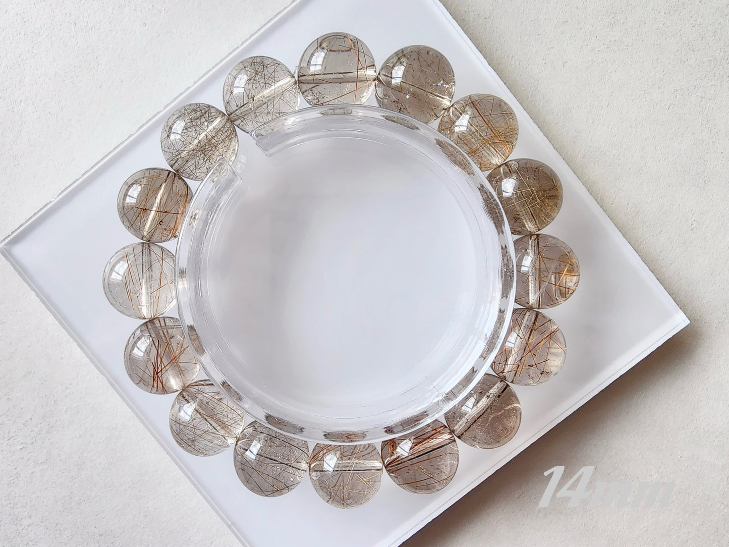 [Bracelet] Natural Rutilated Quartz Bracelet