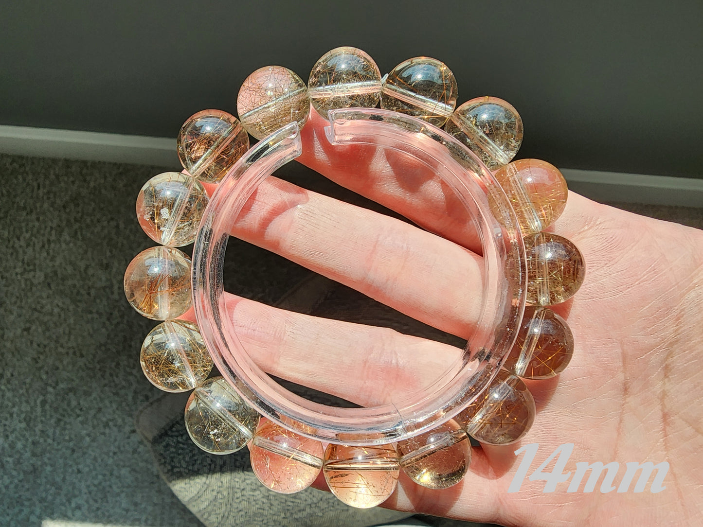 [Bracelet] Natural Rutilated Quartz Bracelet