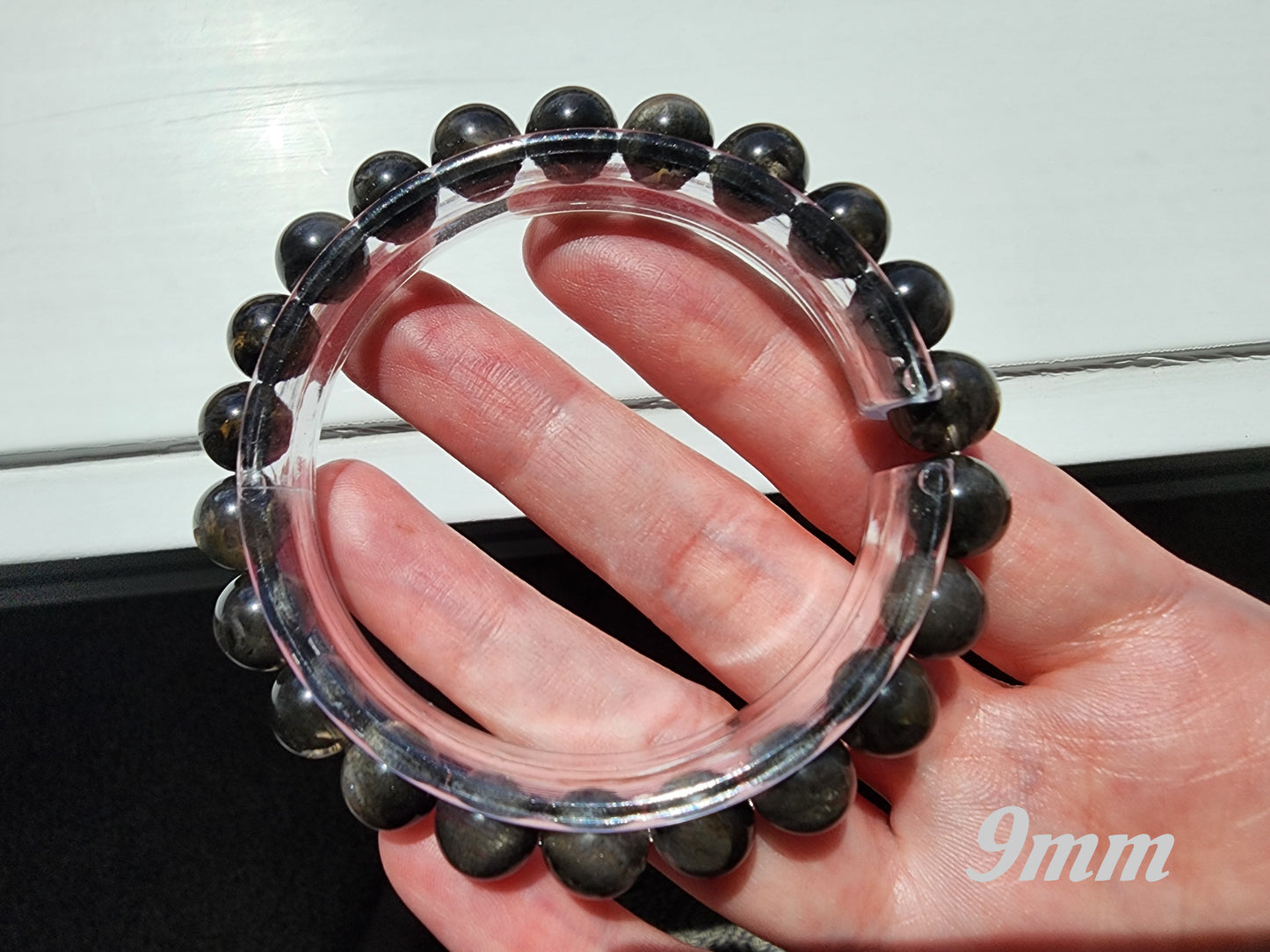 [Bracelet] Natural Black Feather Auralite 23 Bracelet