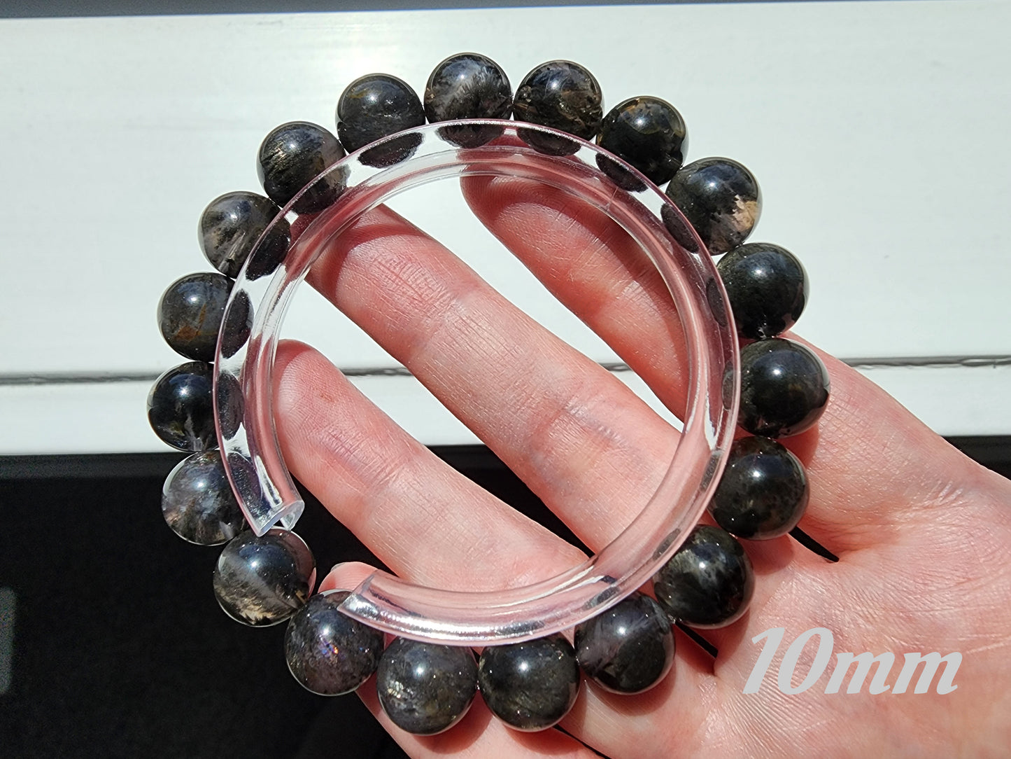 [Bracelet] Natural Black Feather Auralite 23 Bracelet