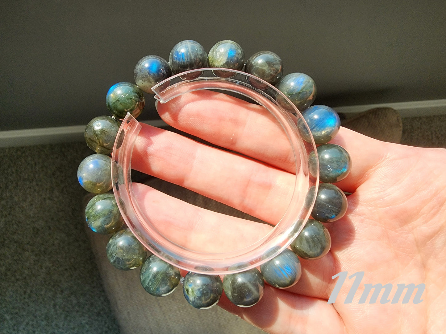 [Bracelet] Mystic Labradorite 拉长石 Round Bead Bracelet