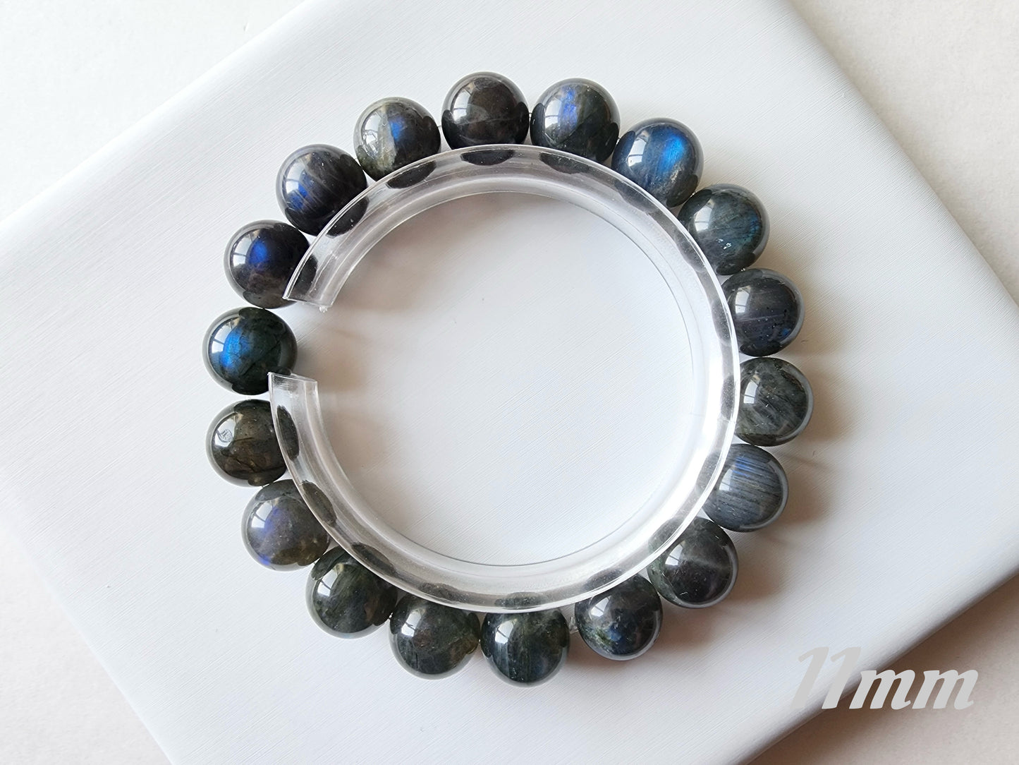 [Bracelet] Mystic Labradorite 拉长石 Round Bead Bracelet