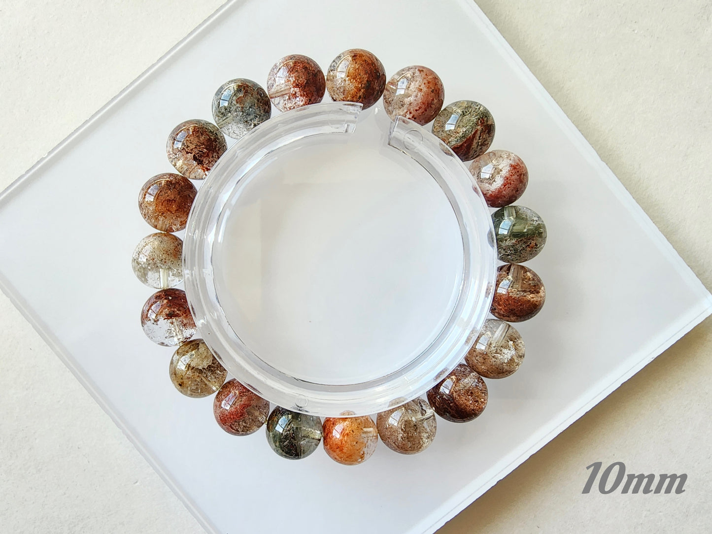 [Bracelet] Elegant Four Seasons Phantom Quartz Bracelet - A Symphony of Nature’s Colors