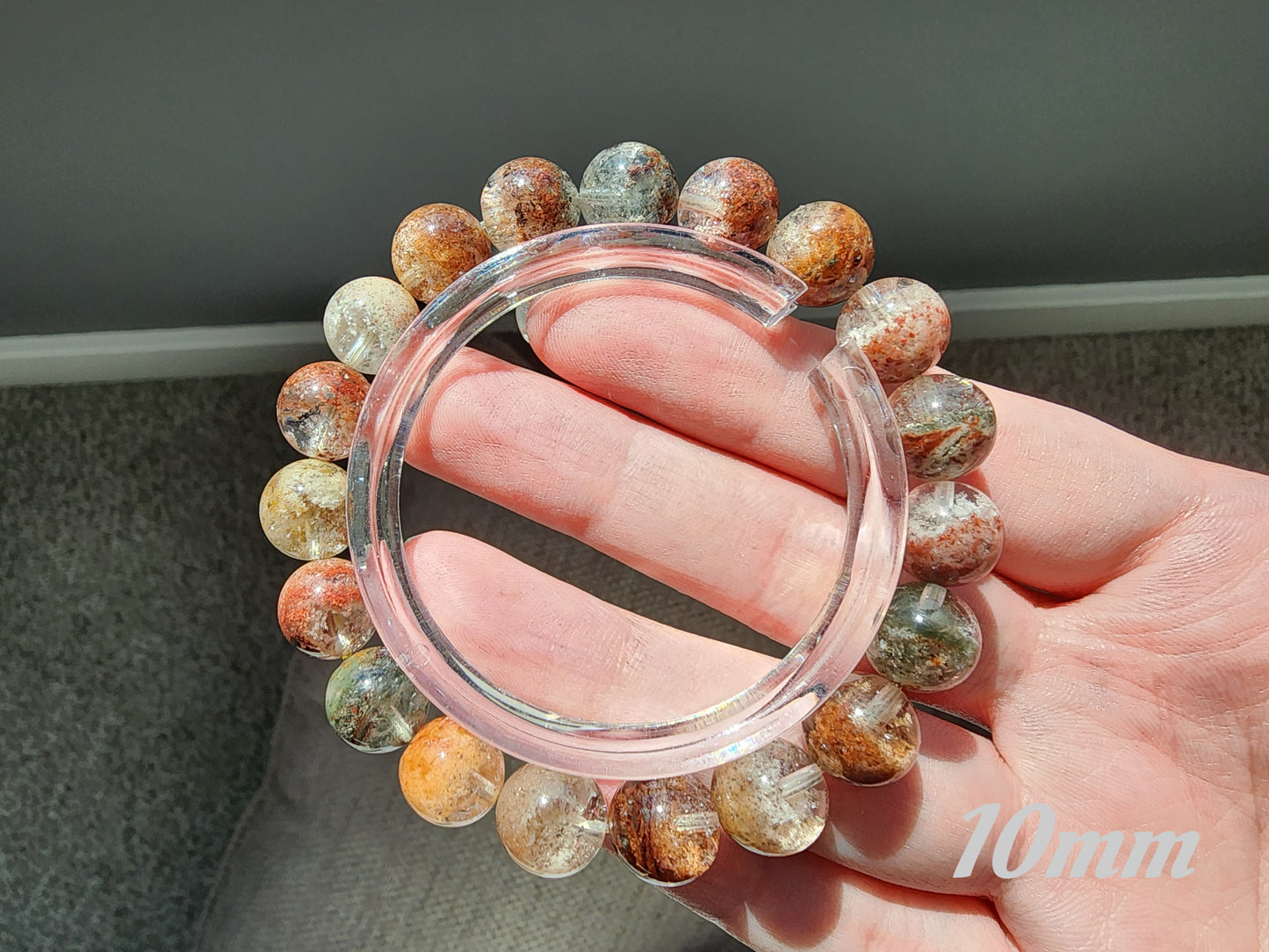 [Bracelet] Elegant Four Seasons Phantom Quartz Bracelet - A Symphony of Nature’s Colors