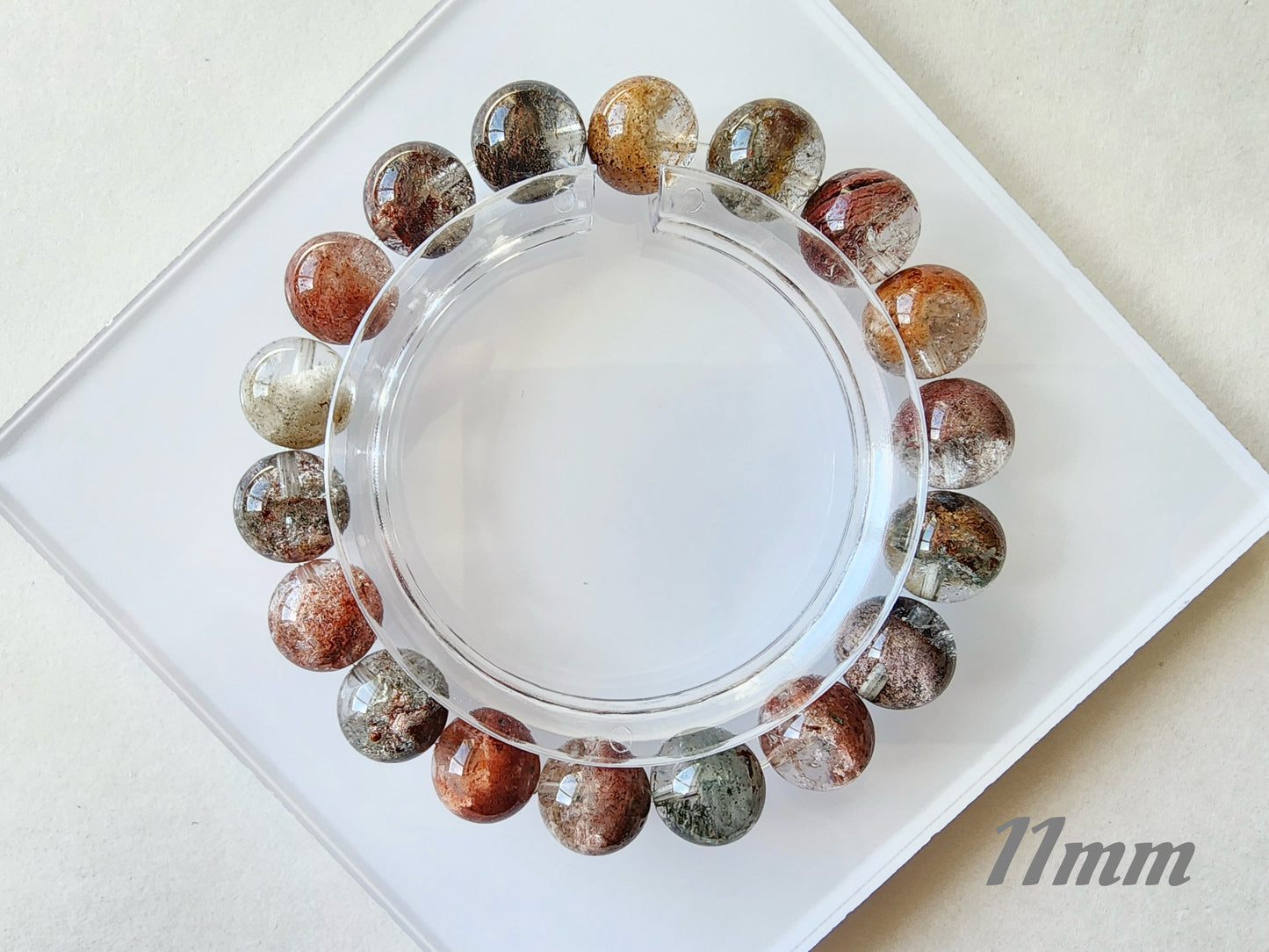 [Bracelet] Elegant Four Seasons Phantom Quartz Bracelet - A Symphony of Nature’s Colors