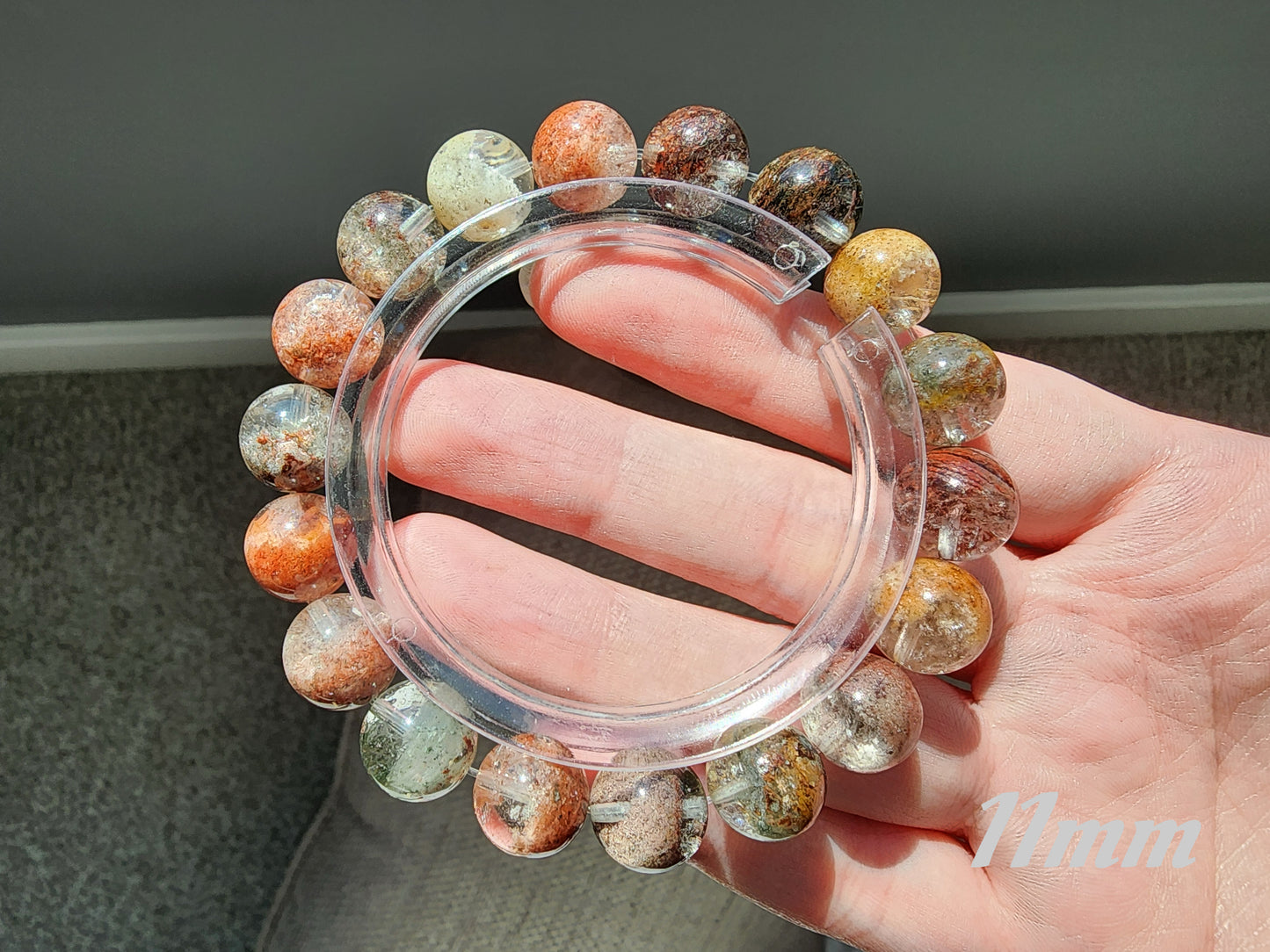 [Bracelet] Elegant Four Seasons Phantom Quartz Bracelet - A Symphony of Nature’s Colors