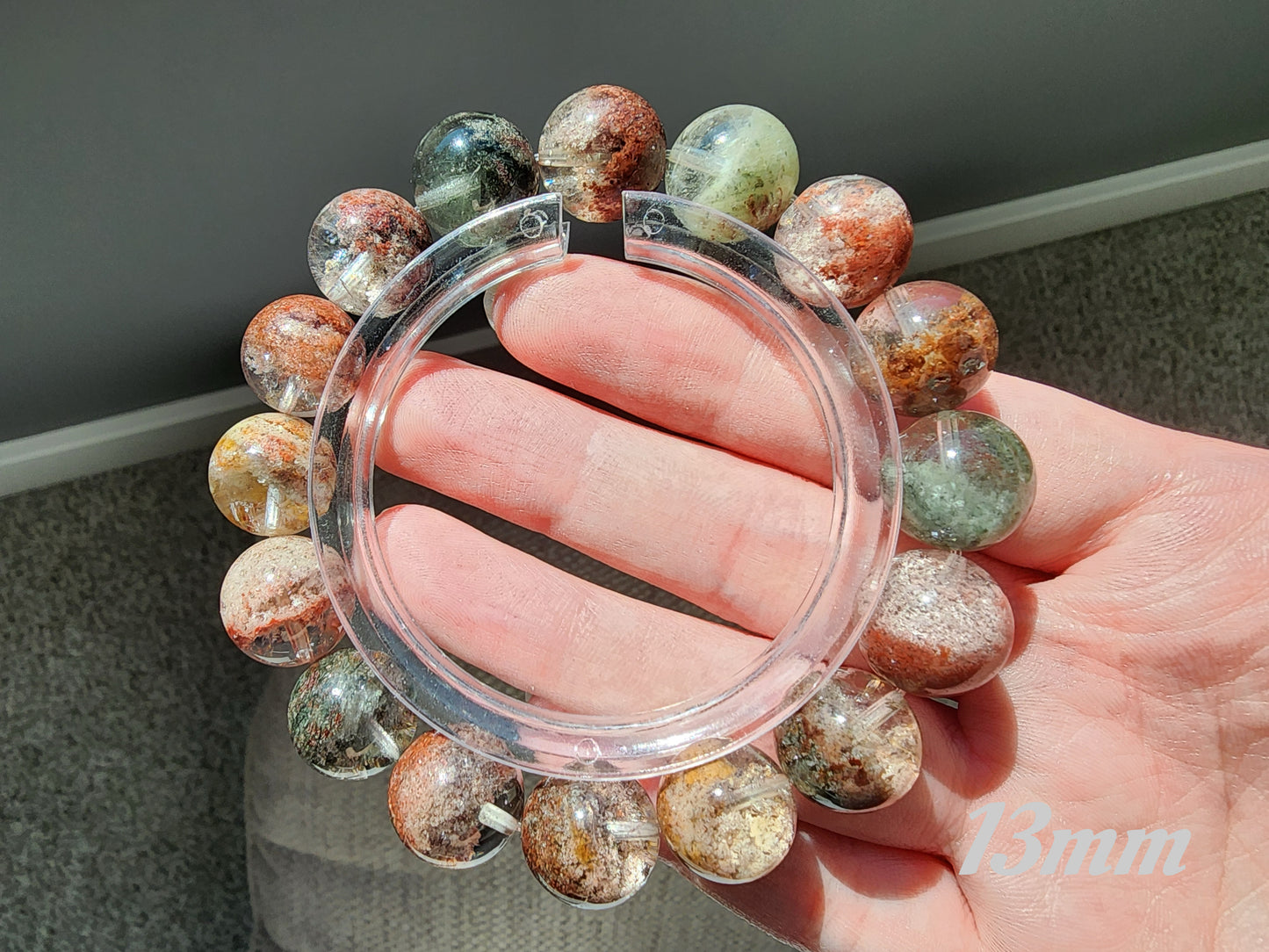 [Bracelet] Elegant Four Seasons Phantom Quartz Bracelet - A Symphony of Nature’s Colors