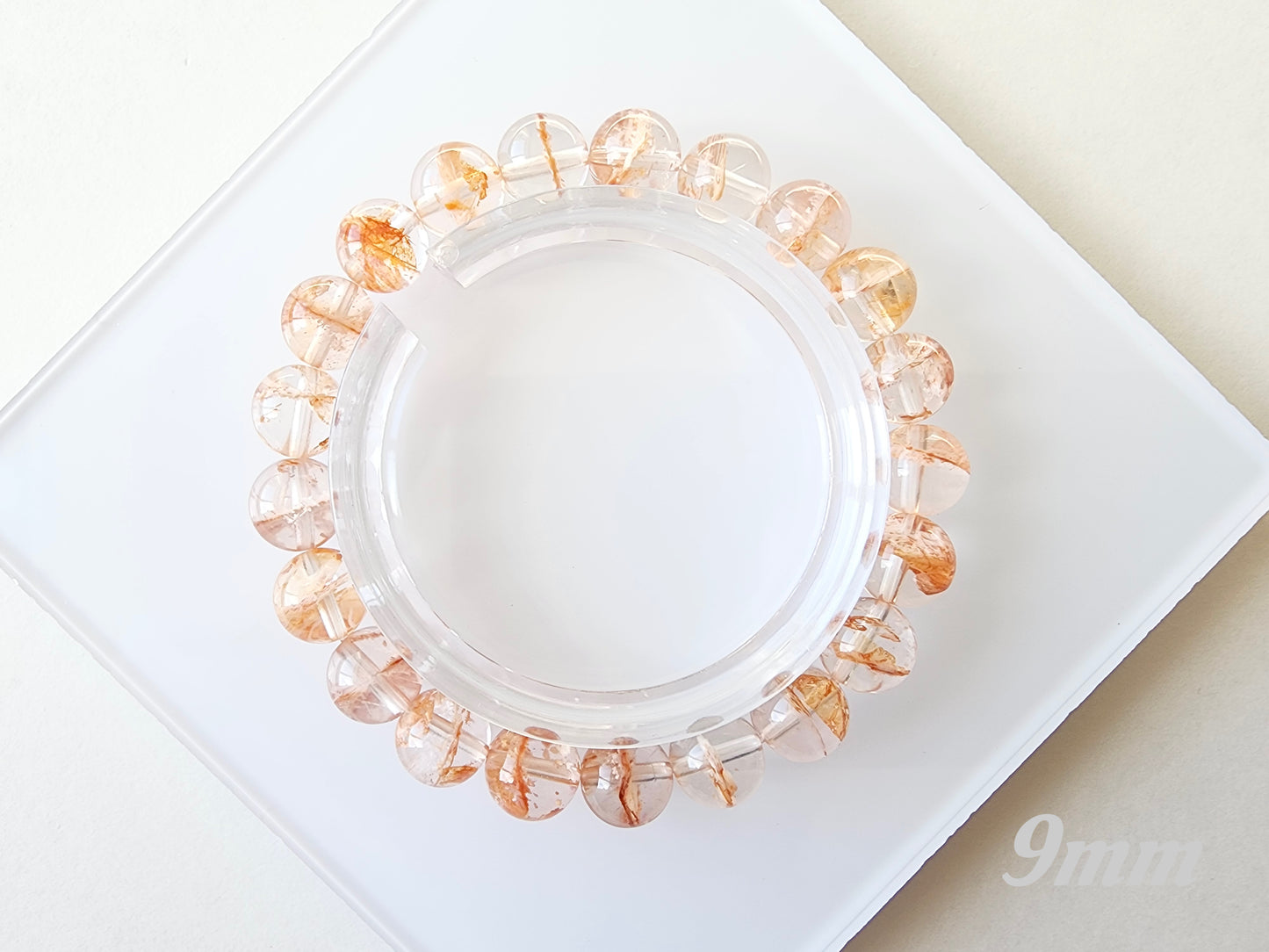 [Bracelet] Natural Orange Phantom Quartz Bracelet