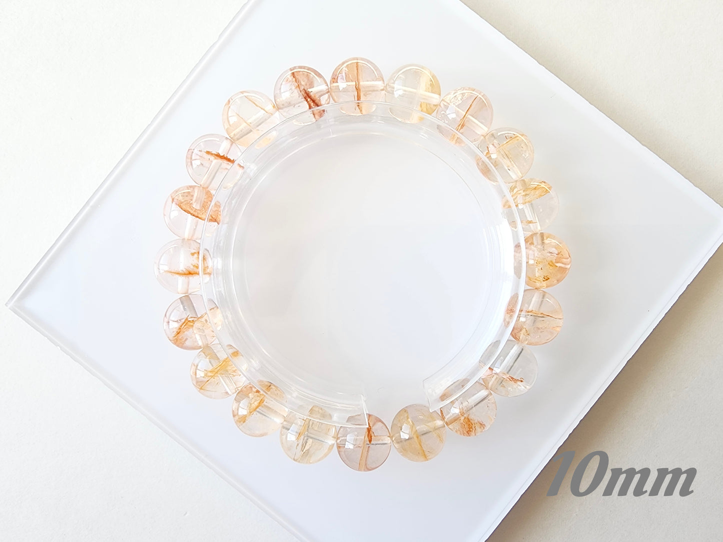 [Bracelet] Natural Orange Phantom Quartz Bracelet