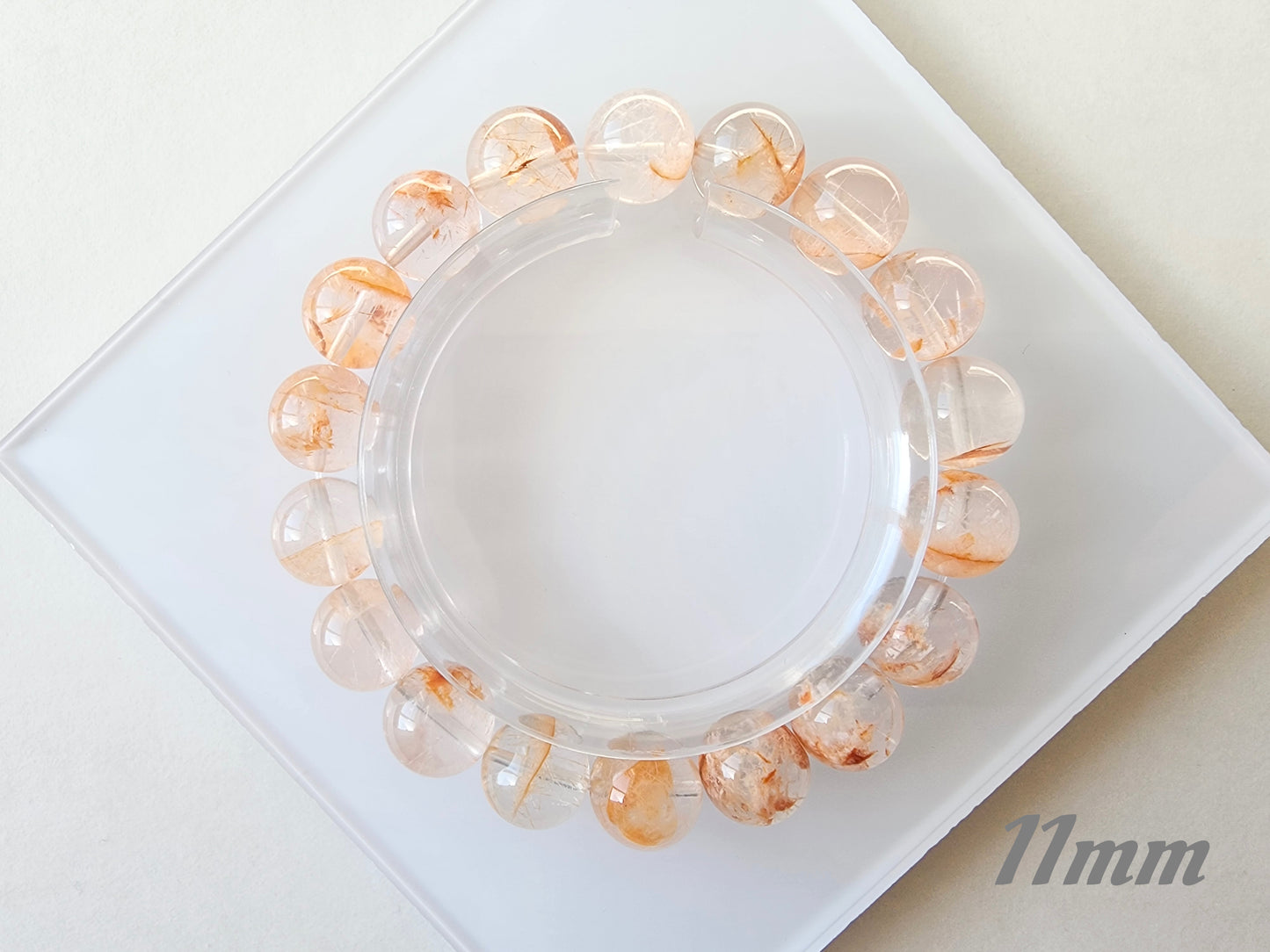 [Bracelet] Natural Orange Phantom Quartz Bracelet