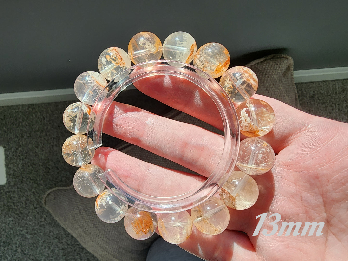 [Bracelet] Natural Orange Phantom Quartz Bracelet