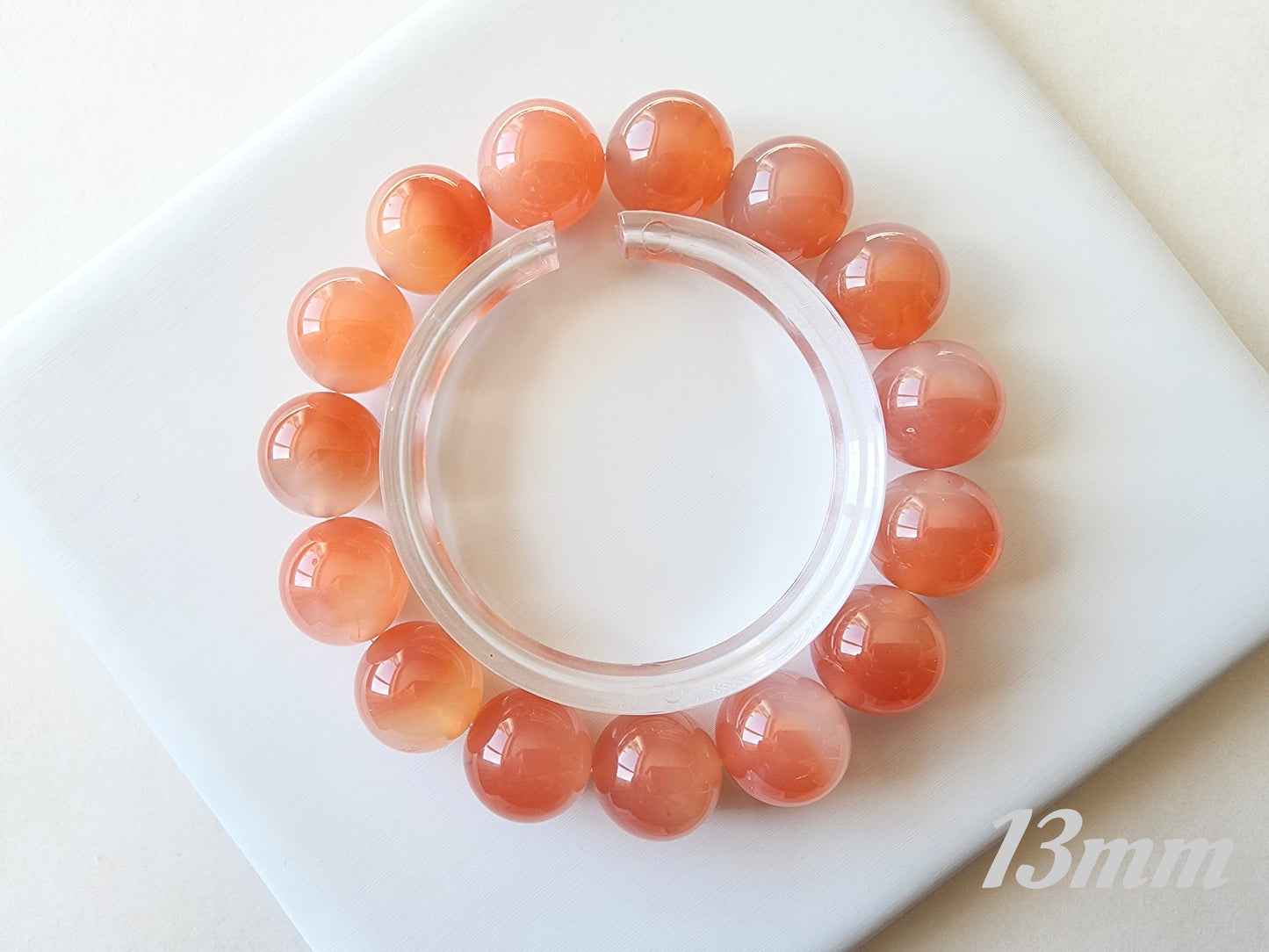 [Bracelet] Natural Peach Agate Bracelet