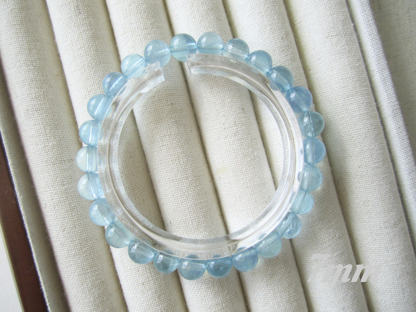 [Bracelet] Natural Crackle Aquamarine Bracelet