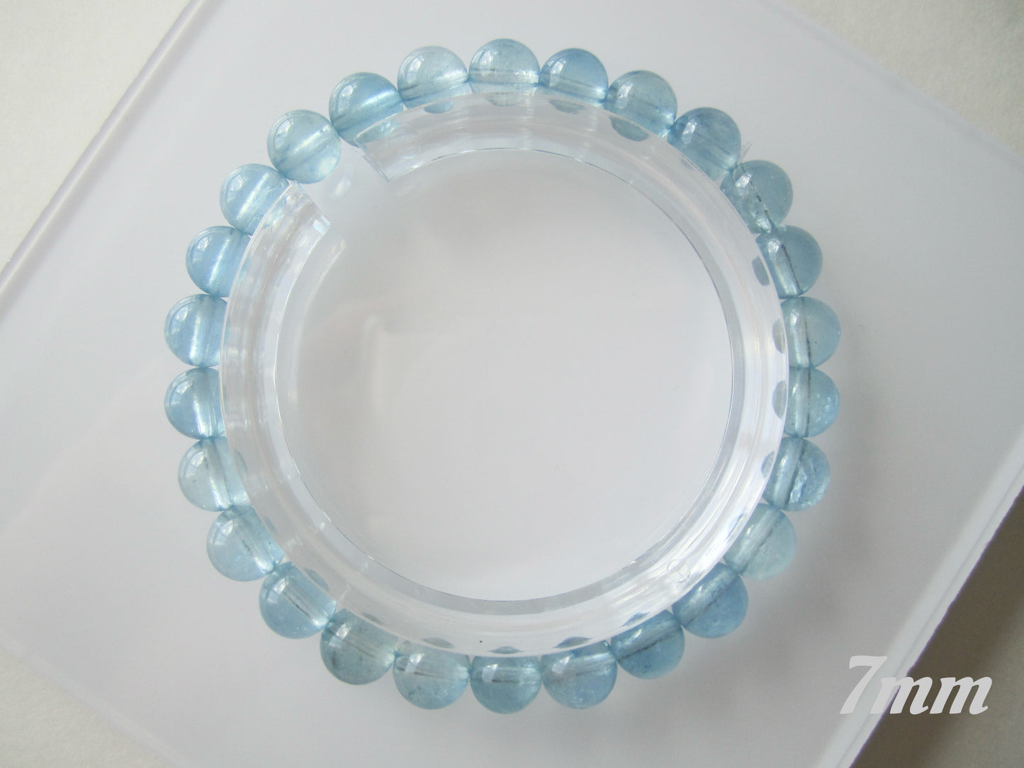 [Bracelet] Natural Crackle Aquamarine Bracelet