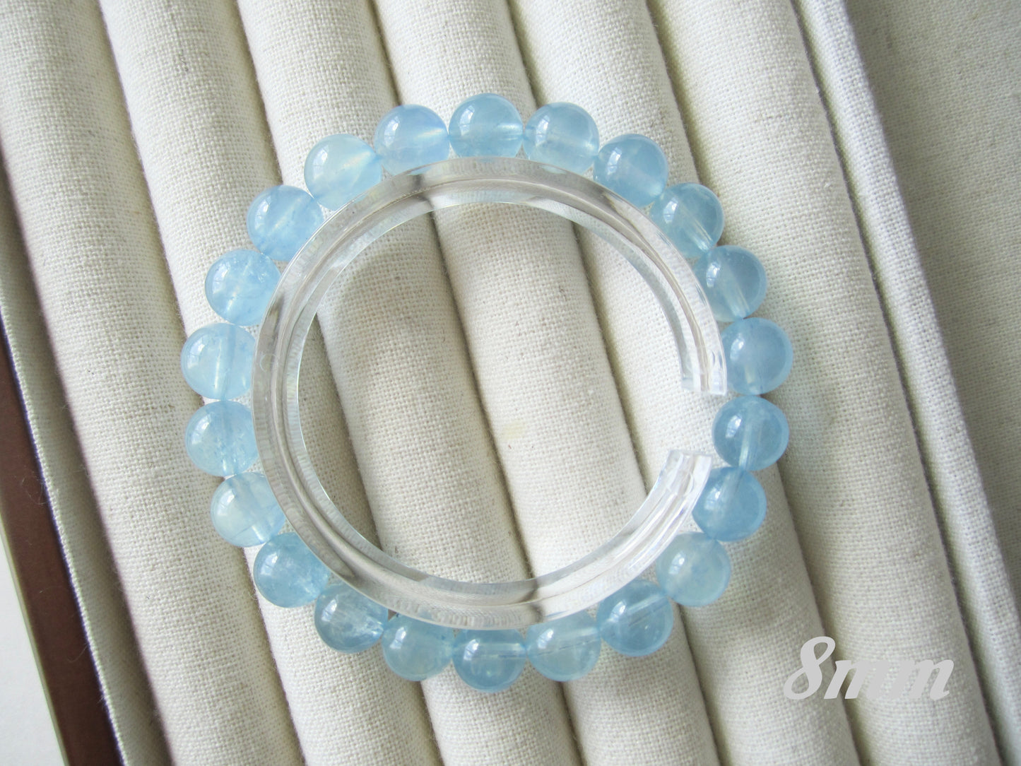 [Bracelet] Natural Crackle Aquamarine Bracelet