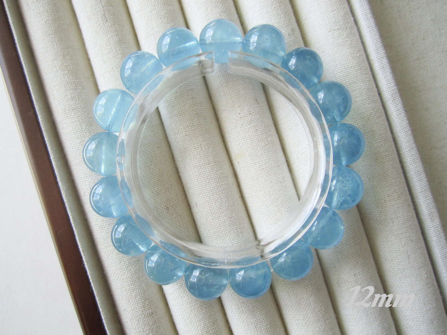 [Bracelet] Natural Crackle Aquamarine Bracelet