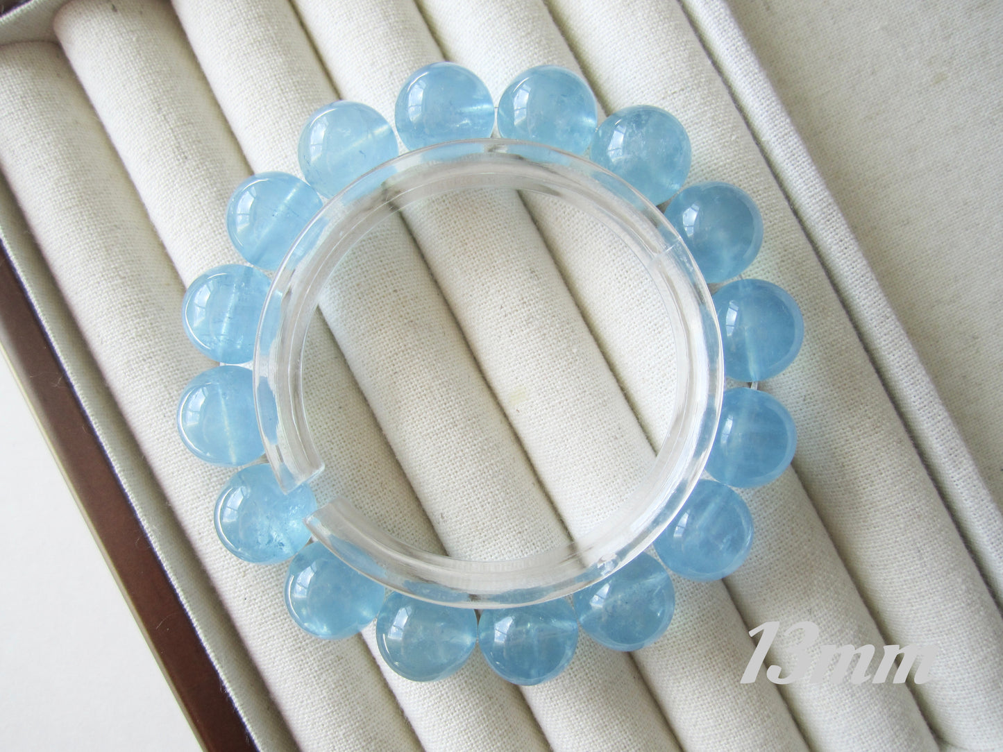 [Bracelet] Natural Crackle Aquamarine Bracelet