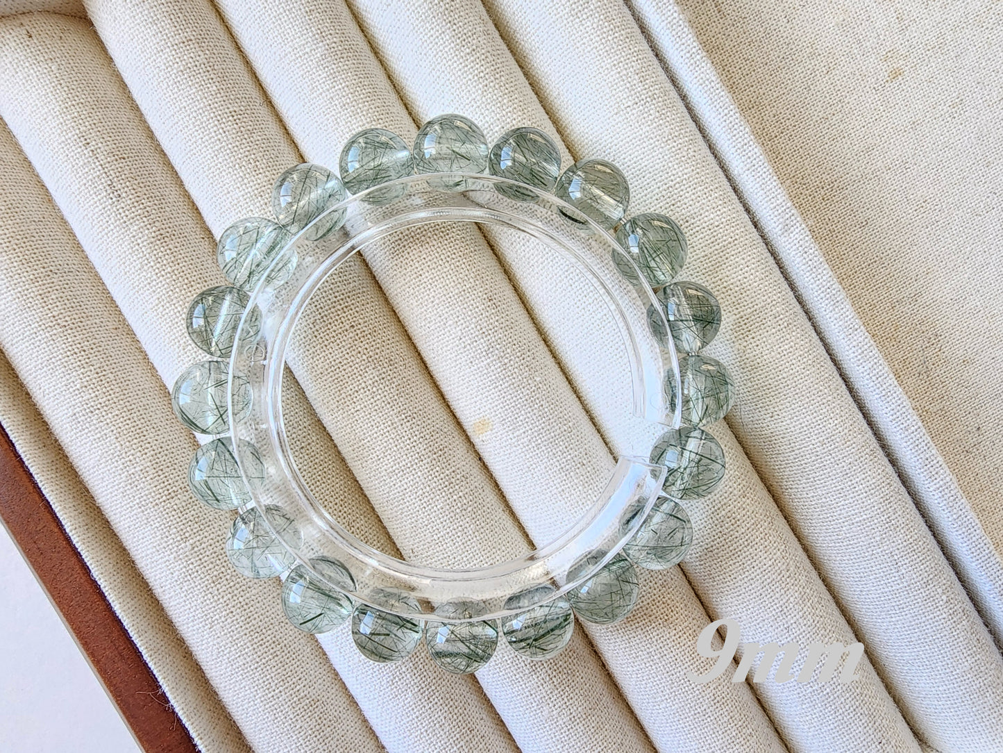 [Bracelet] Natural Green Rutilated Quartz Bracelet