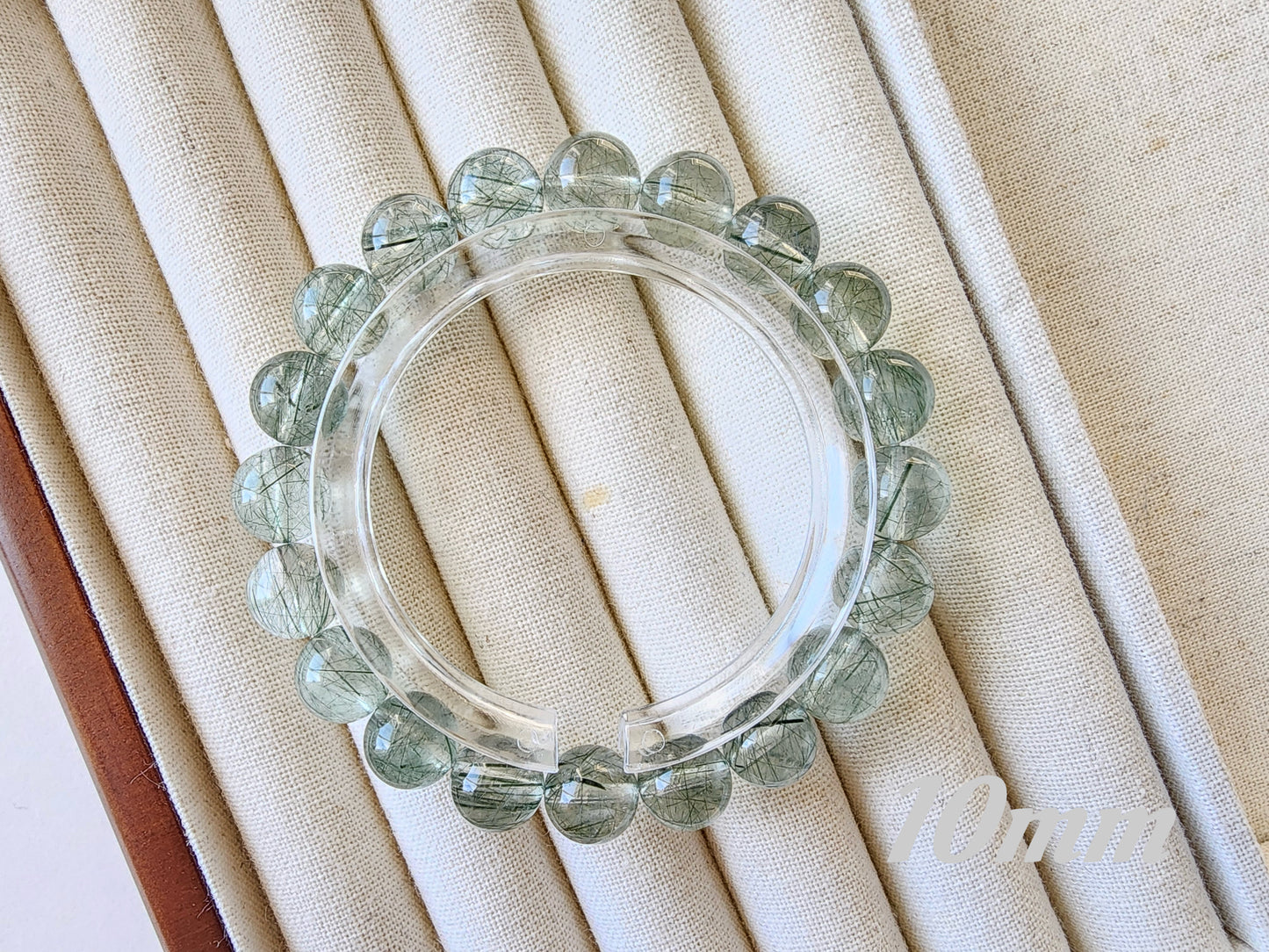 [Bracelet] Natural Green Rutilated Quartz Bracelet