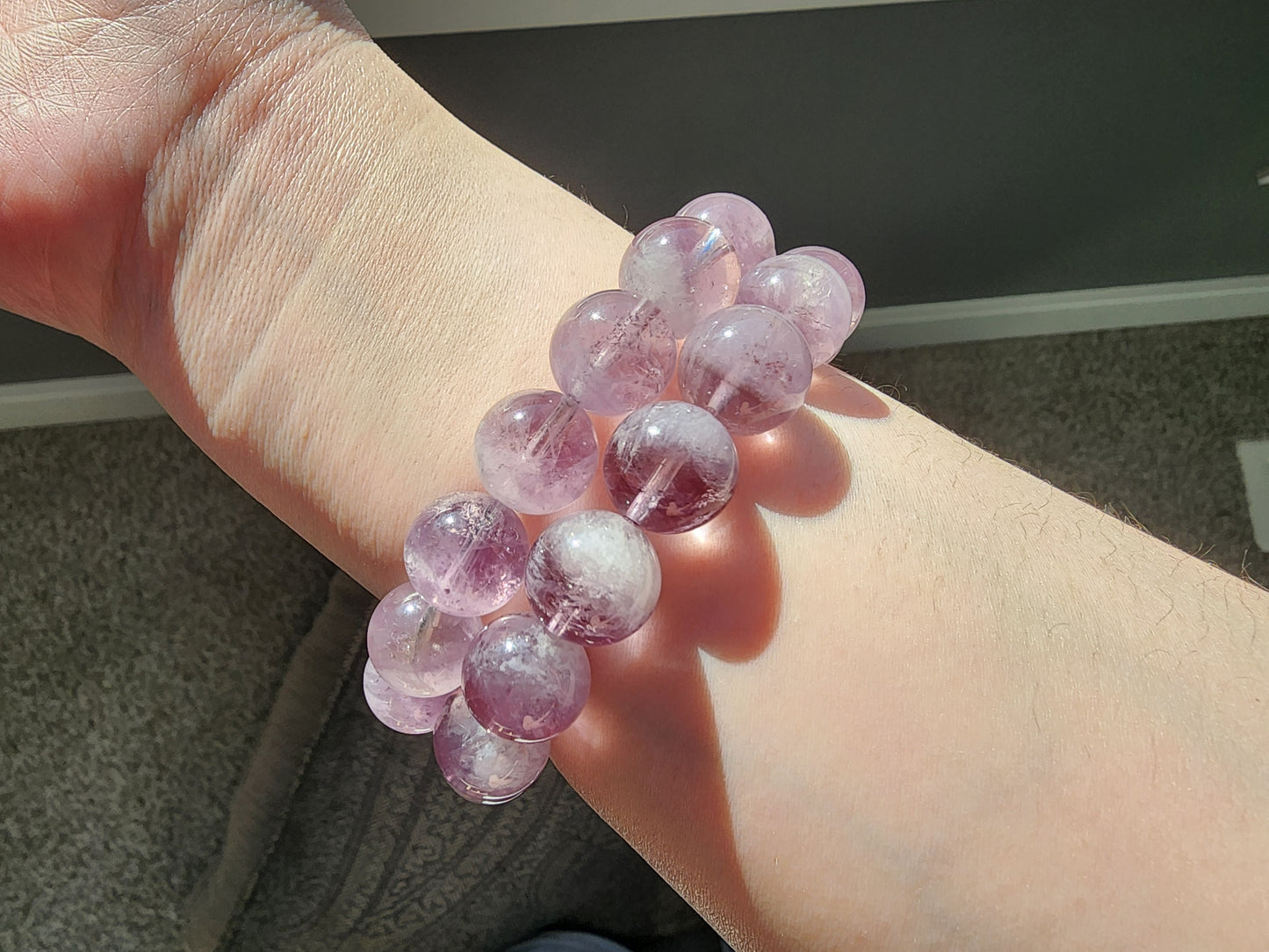 [Bracelet] 13mm Purple Rabbit Hair Quartz Bracelet