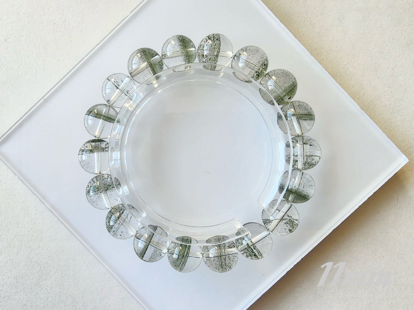 [Bracelet] Natural Green Phantom Quartz Bracelet