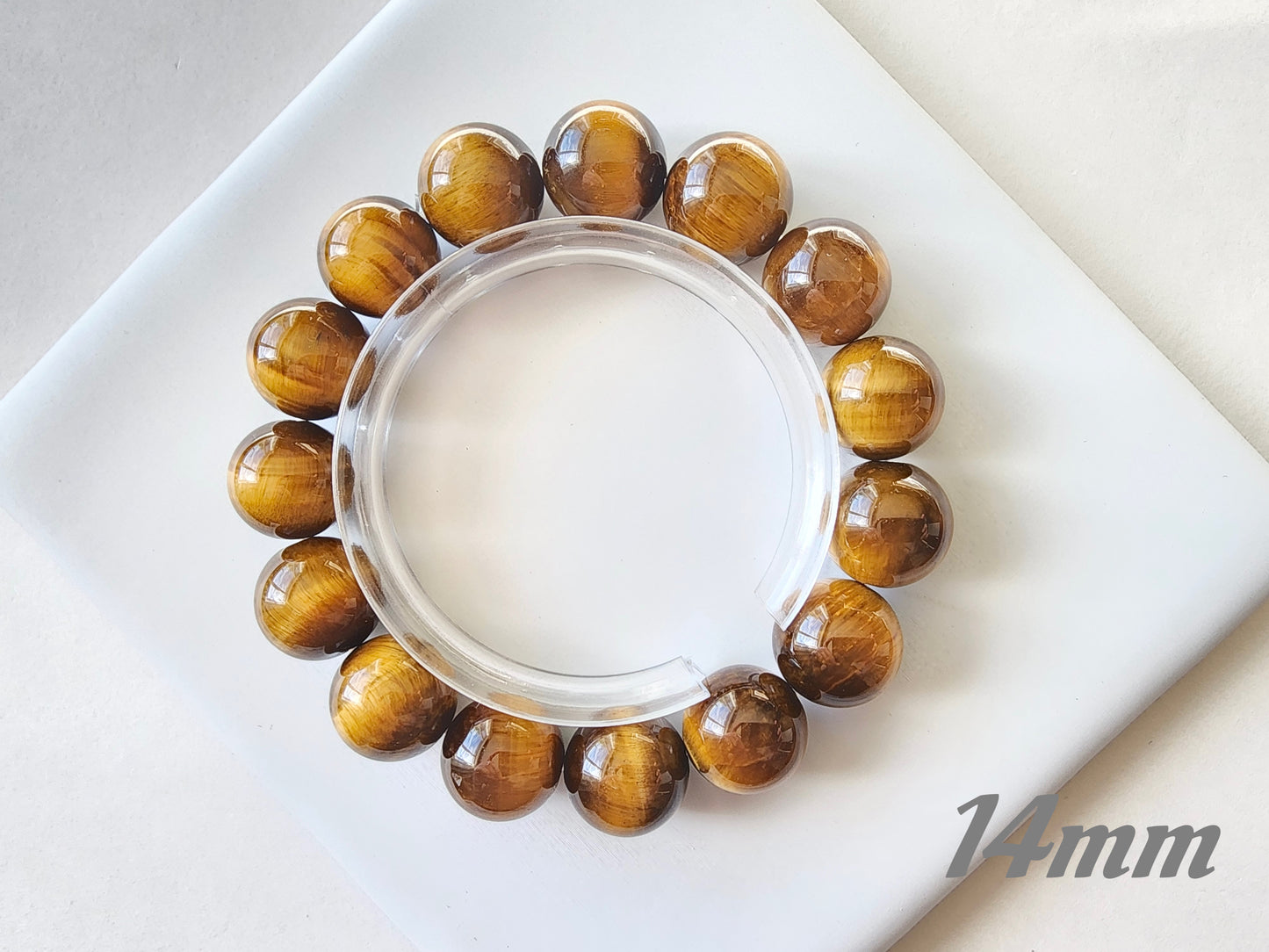 [Bracelet] Natural Yellow Tiger's Eye Bracelet