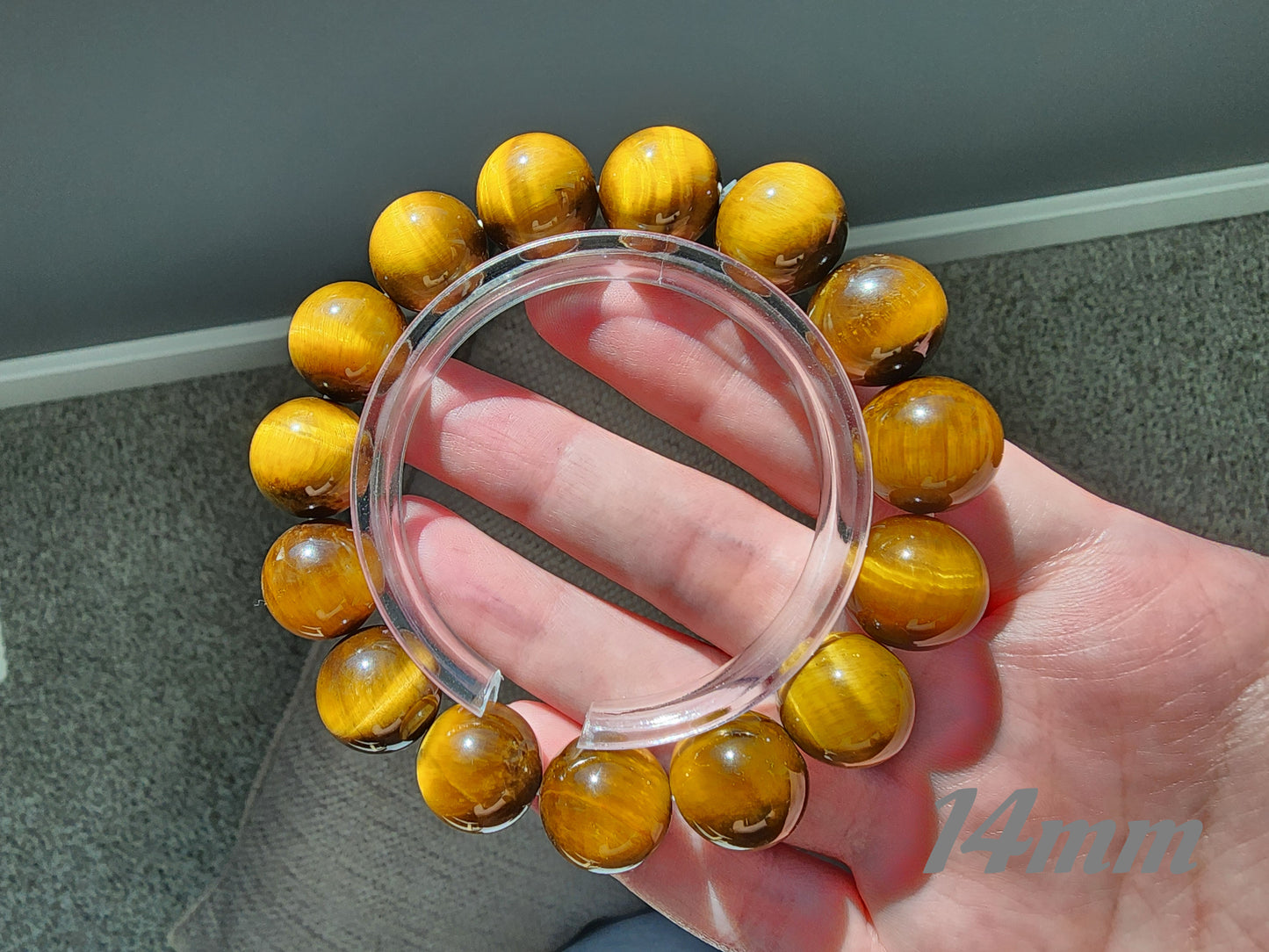 [Bracelet] Natural Yellow Tiger's Eye Bracelet