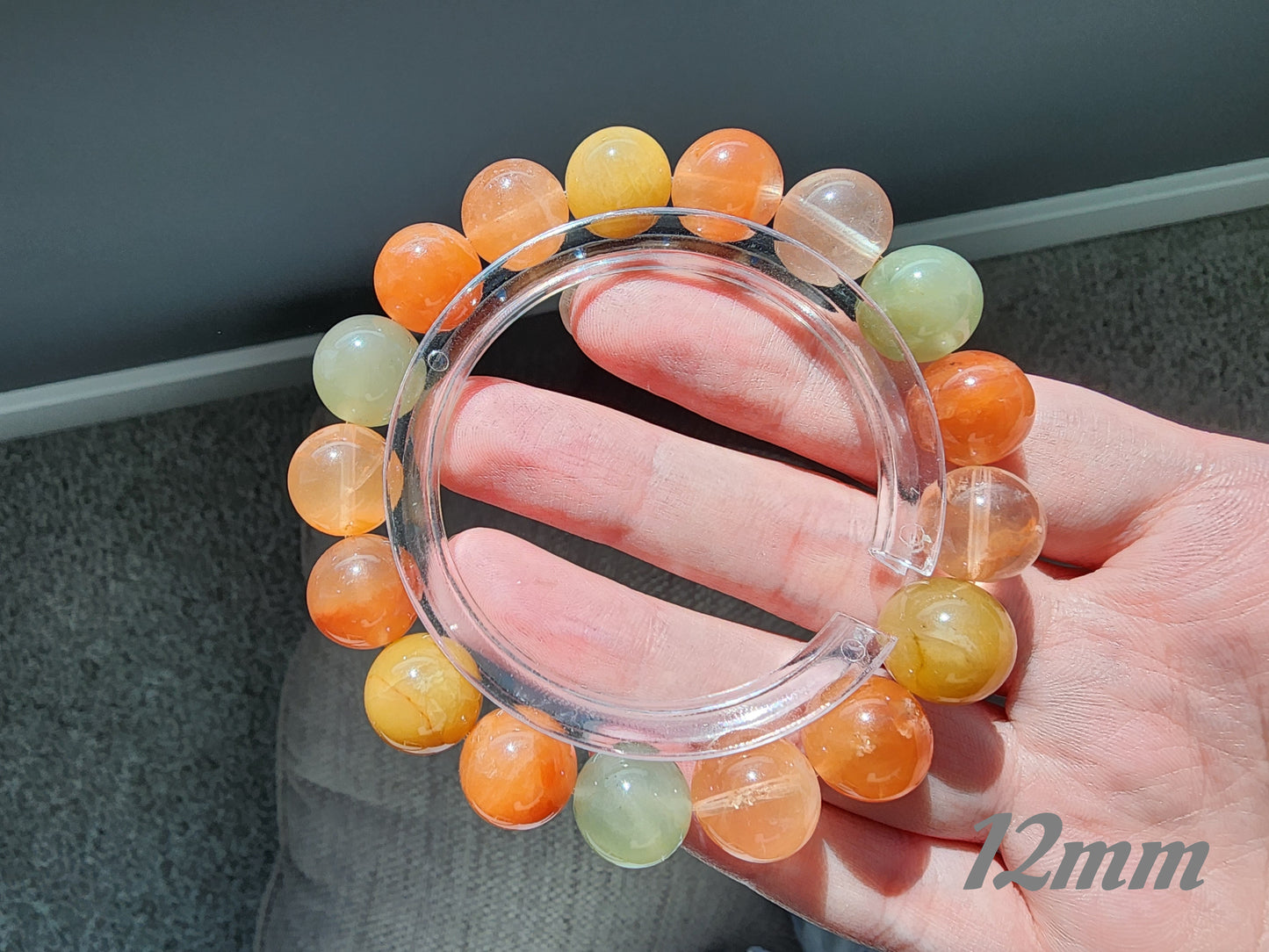 [Bracelet] Colorful Rabbit Hair Quartz Bracelet - A Radiant Trio of Happiness, Prosperity, and Longevity 福禄寿兔毛