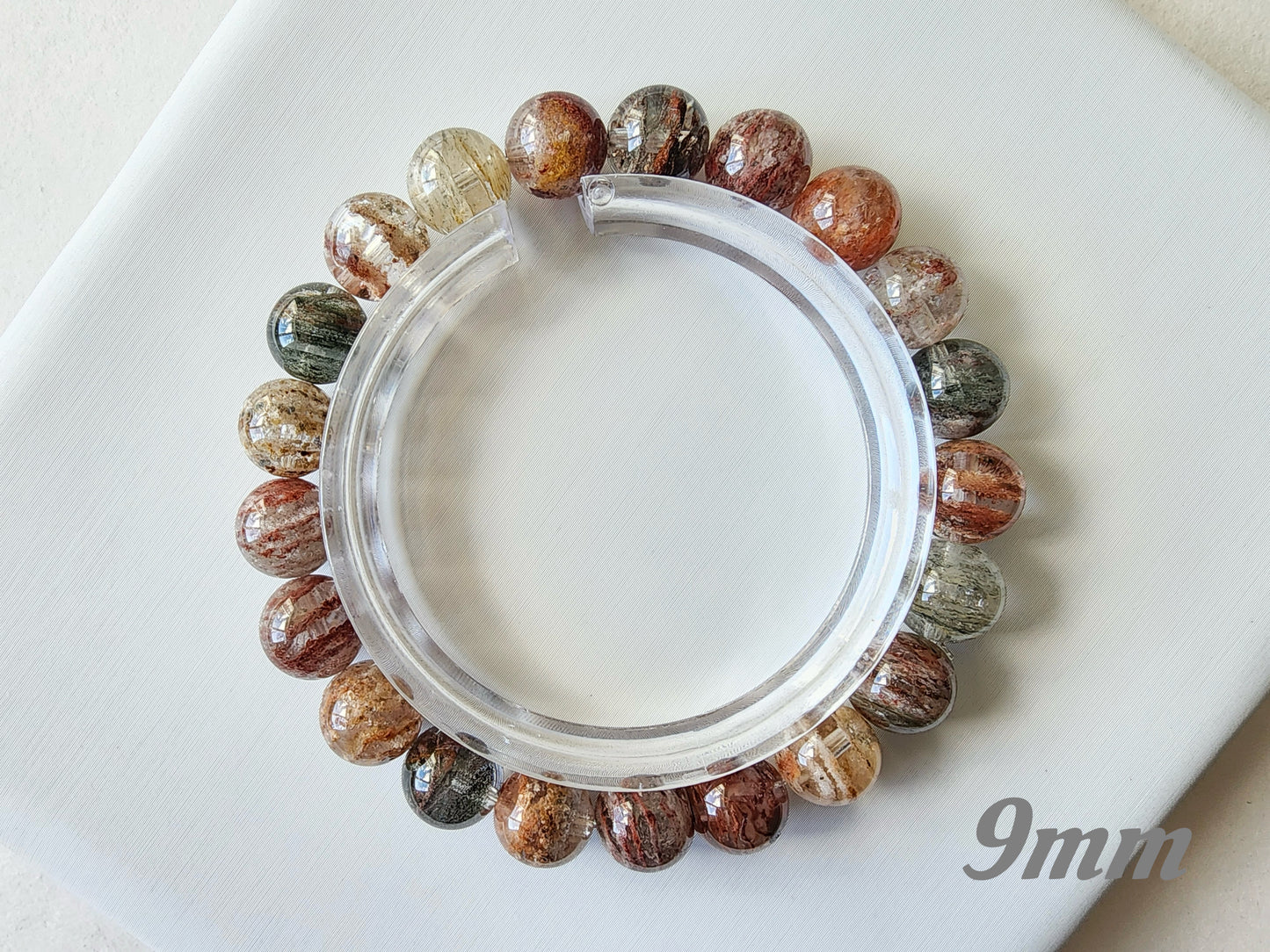 [Bracelet] Multi-Color Layered Phantom Quartz Bracelet