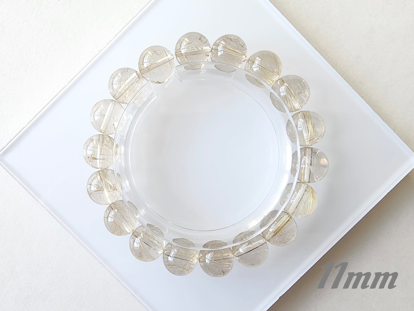 [Bracelet] Natural Golden Rutilated Quartz Bracelet